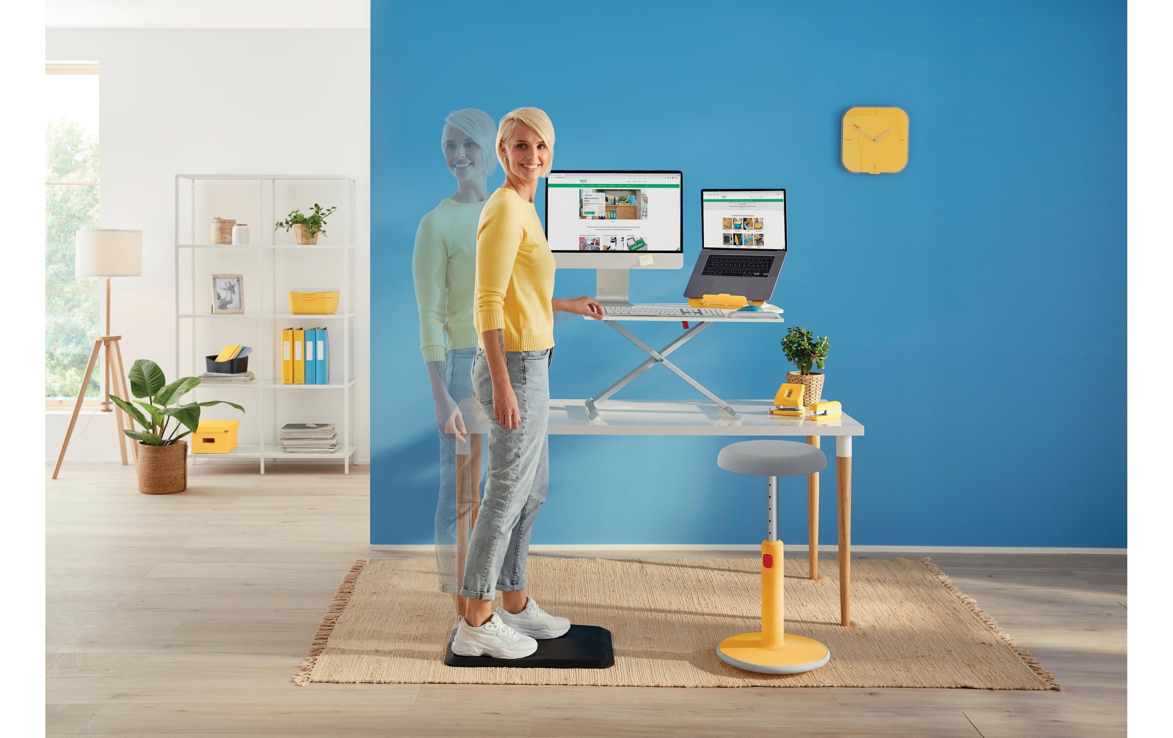LEITZ Schreibtischstuhl »Ergonomischer Aktiv Hocker Ergo Cosy« ()