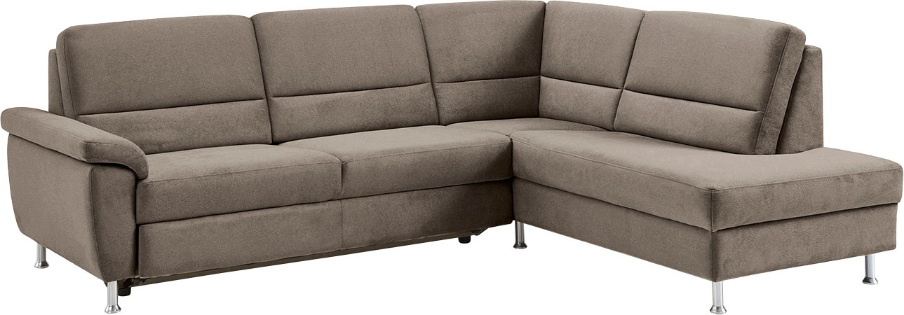 CALIZZA INTERIORS Ecksofa »Onyx L-Form«, Ottomane links oder rechts, wahlweise mit Bettfunktion, Breite 257 cm