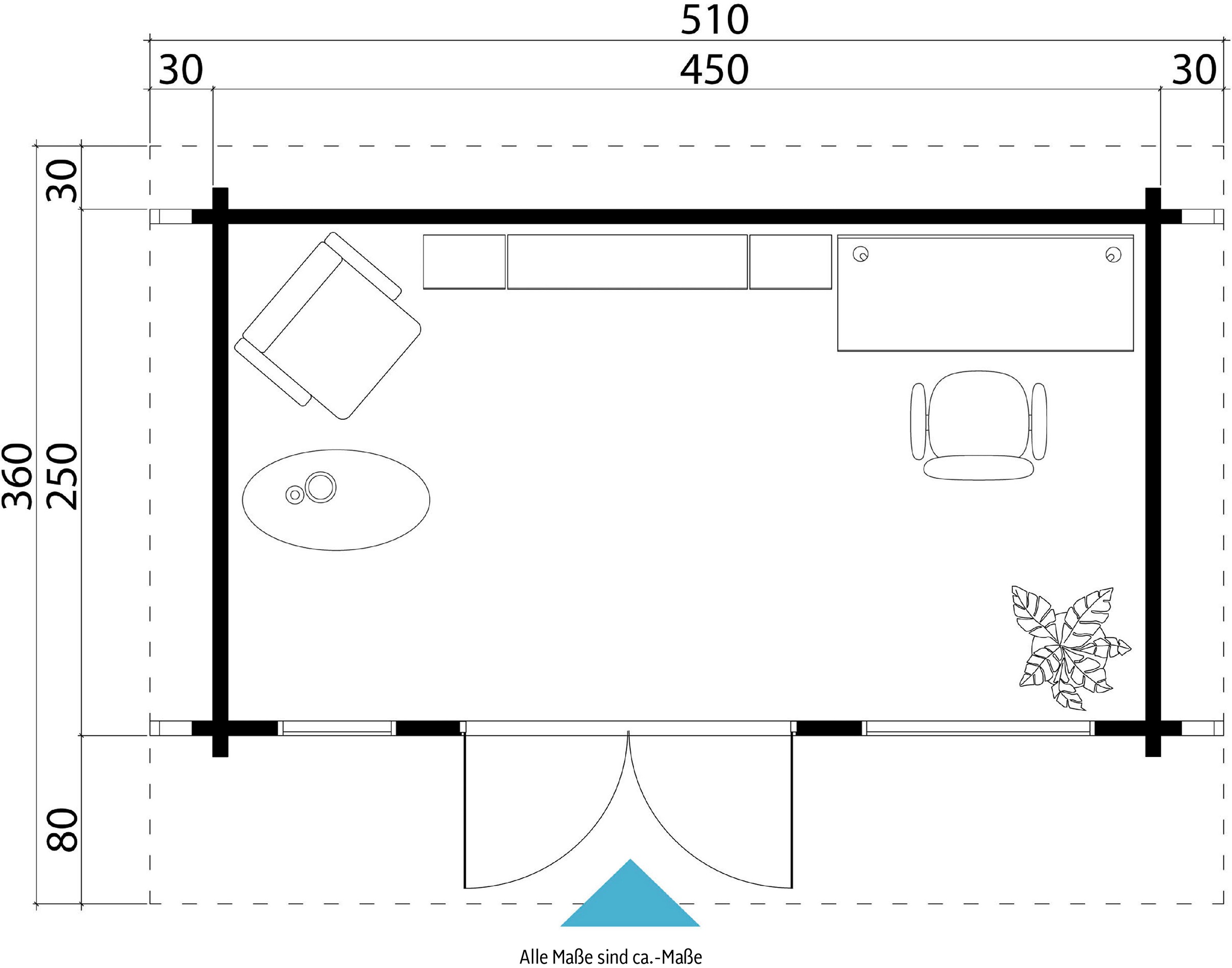 LASITA MAJA Gartenhaus »DORSET«, (Set, inkl. Fussbodenbretter zum verlegen)