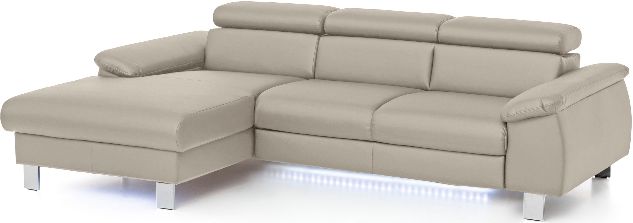 COTTA Ecksofa »Komaris L-Form, B: 244 cm« mit Kopfteilverstellung, optional günstig online kaufen