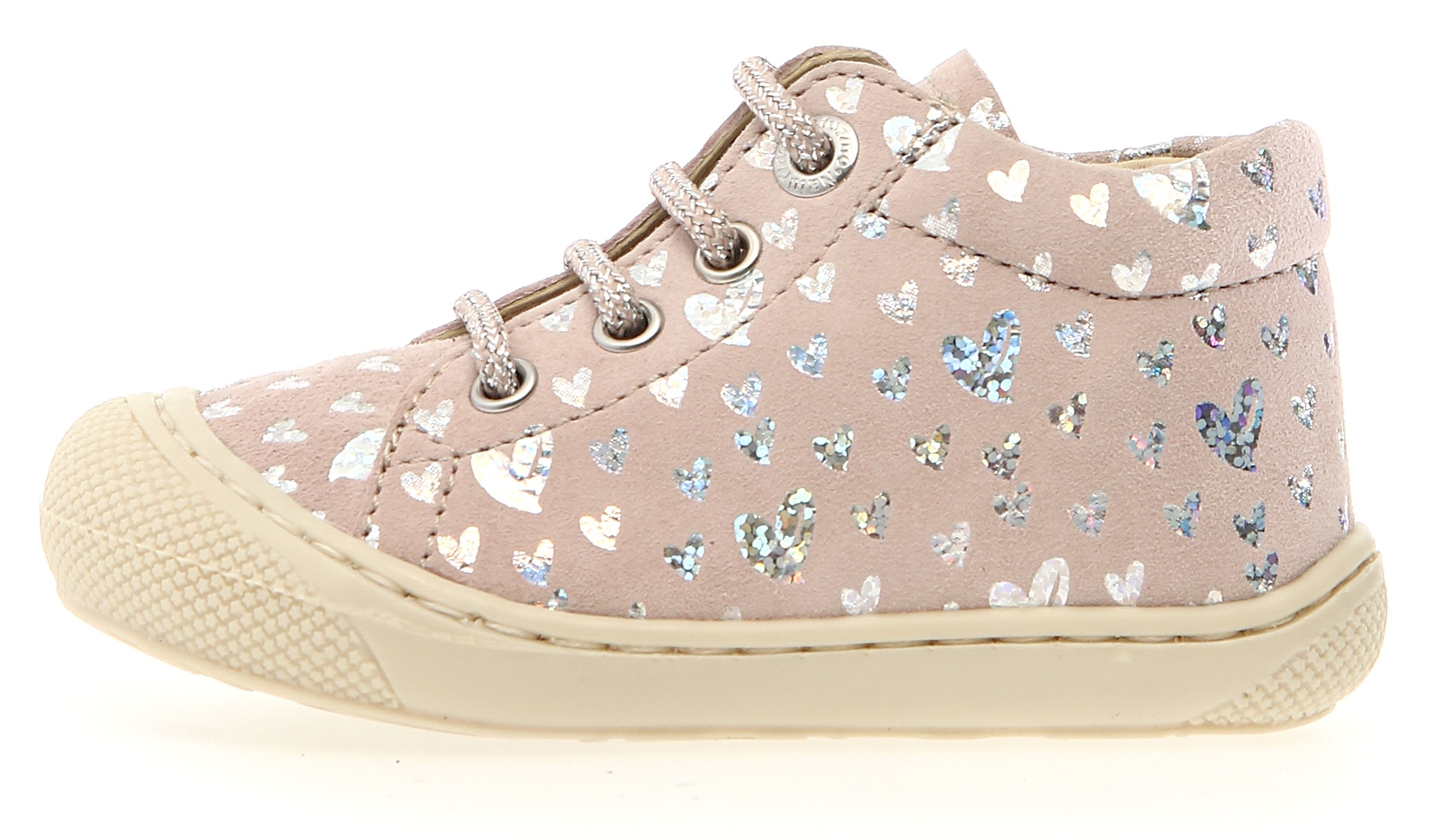 Naturino Lauflernschuh »COCOON LOVELY«, Glitzerschuh im Metallic Look, Größenschablone zum Download