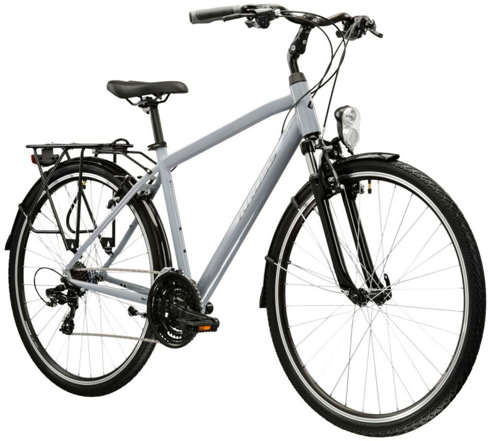 Kross Trekkingrad »Herren-Trekkingrad 28" Trans 1.0 Grau 21 Gänge« 21 Gang Shimano TOURNEY TY300 Schaltwerk Kettenschaltung