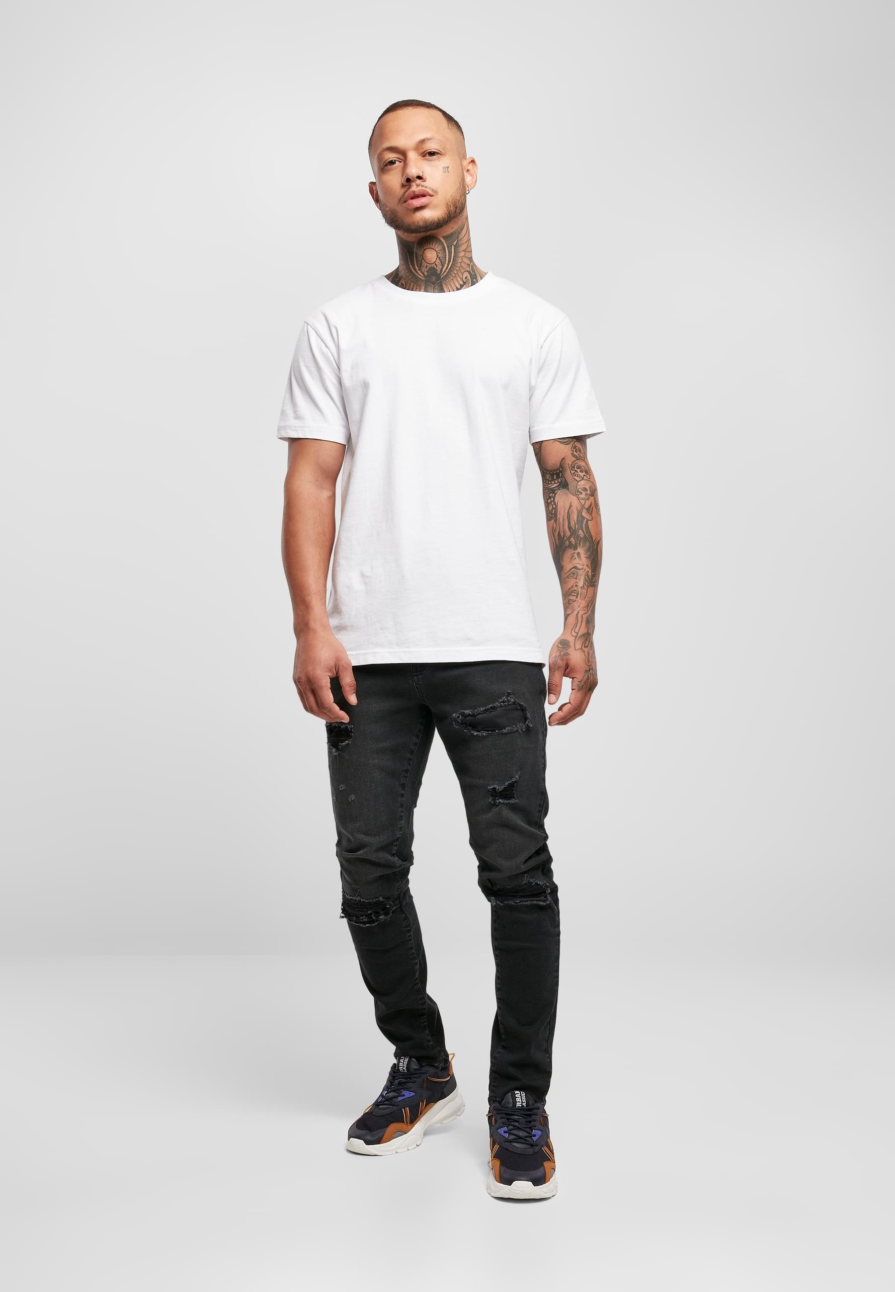 URBAN CLASSICS Bequeme Jeans »Urban Classics Herren Heavy Destroyed Slim Fit Jeans« 1 Stk.