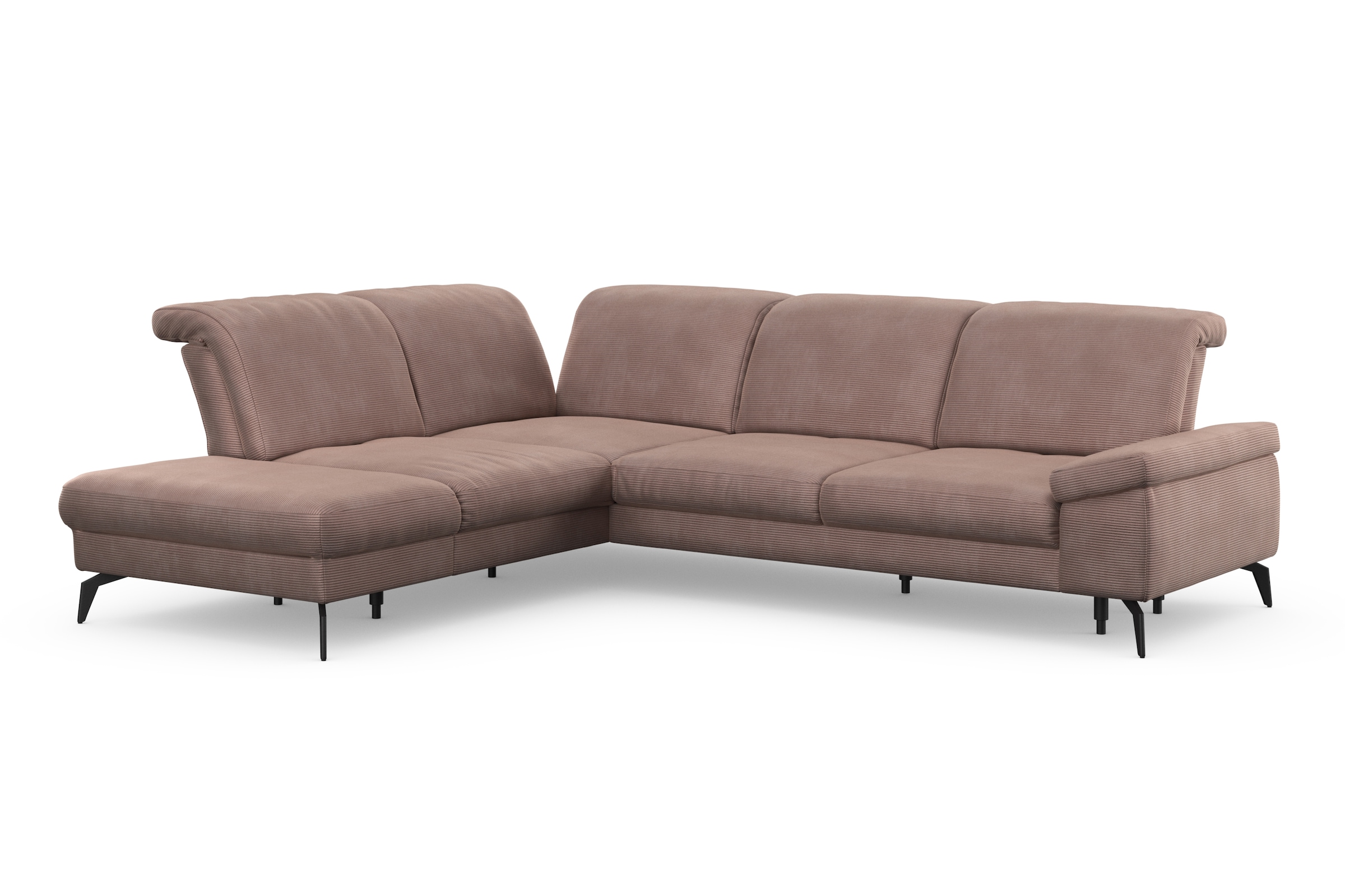 sit&more Ecksofa »Cabana L-Form«, Ottomane, wahlweise mit Sitztiefen-,Armlehnen- und Kopfteilfunktion