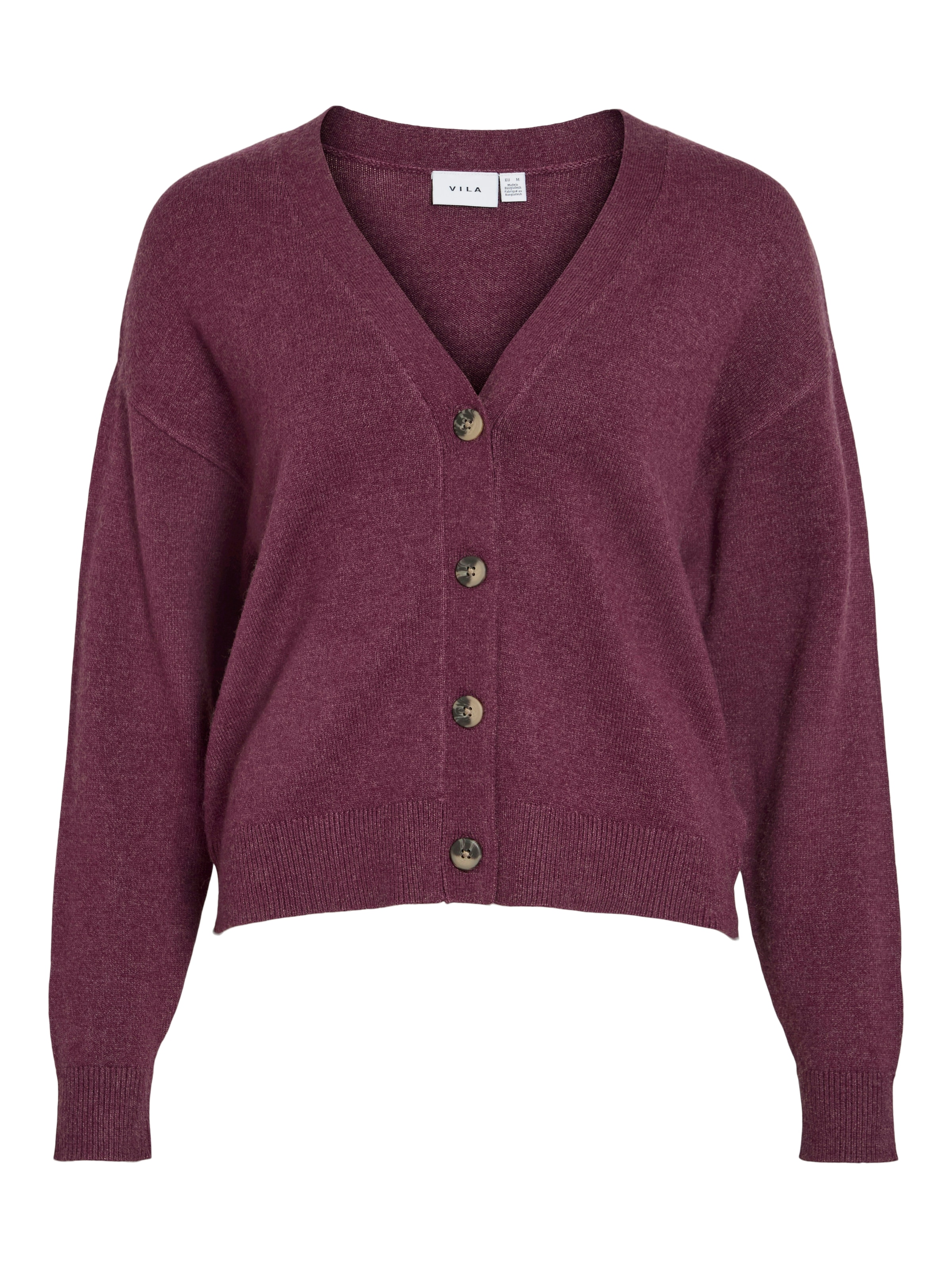 Vila Strickjacke »VIRIL V-NECK KNIT CARDIGAN - NOOS« Materialmix, regular fit
