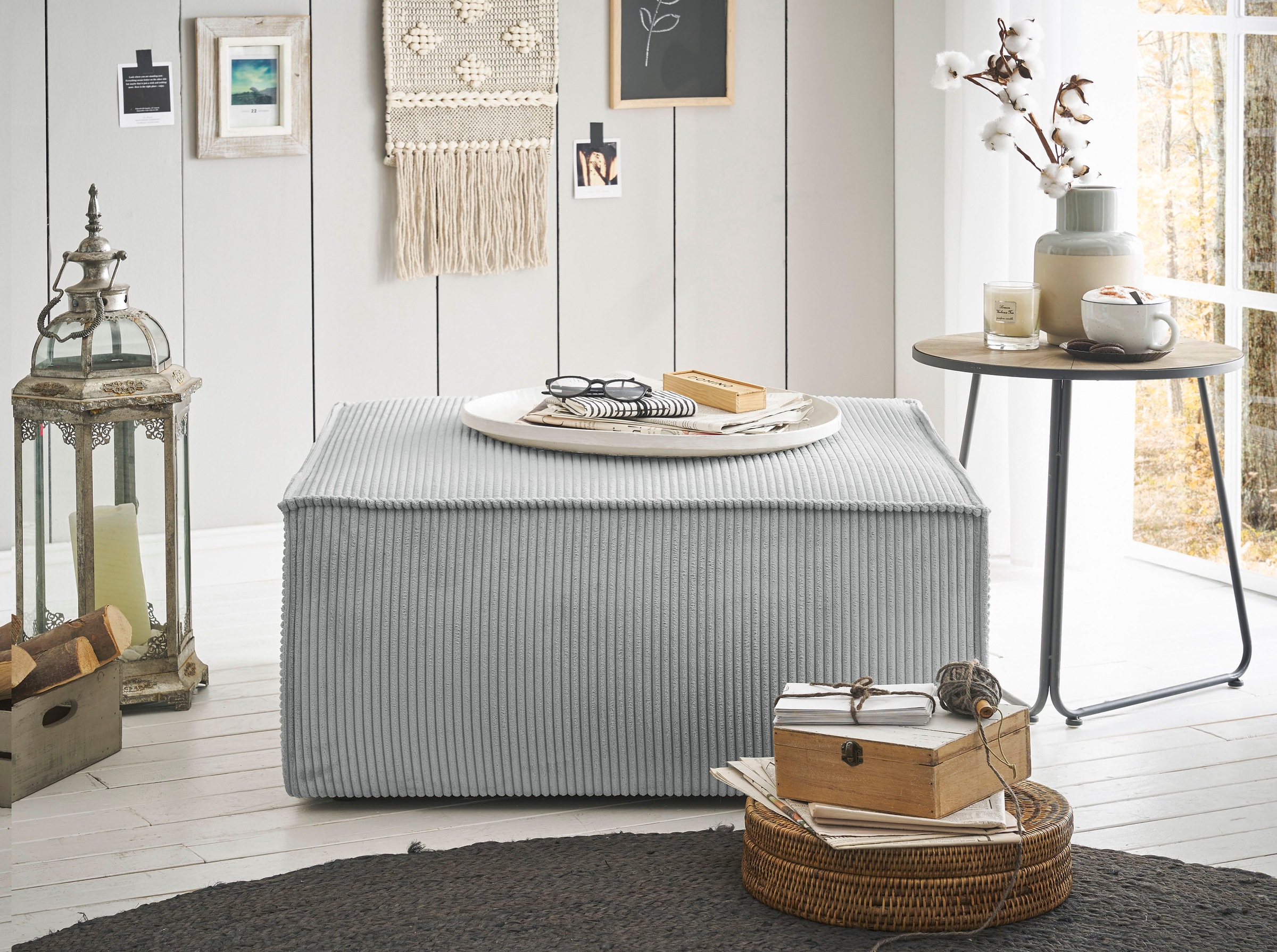 Home affaire Hocker »SHERWOOD«, Hocker quadratisch, ideale Ergänzung zum Loveseat Â»SHERWOODÂ«