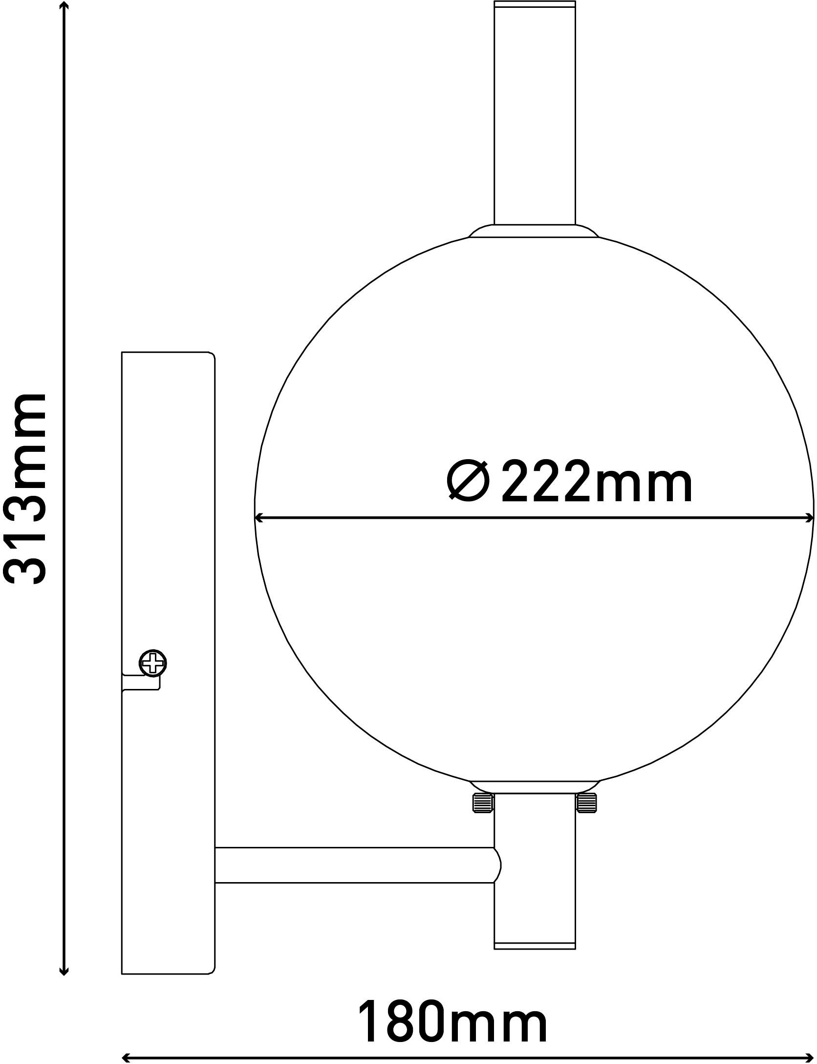 näve LED Wandleuchte »NOVA«, Leuchtmittel LED-Modul | LED fest integriert, Dimmbar