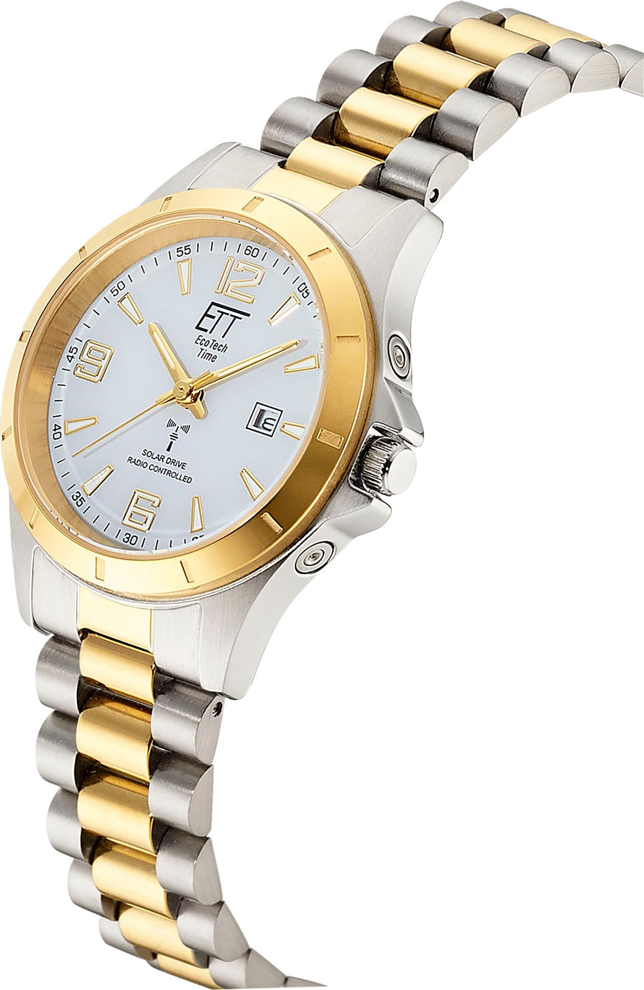 ETT Funkuhr »Gobi Lady«, Armbanduhr, Solar, Damenuhr, Edelstahlarmband, analog