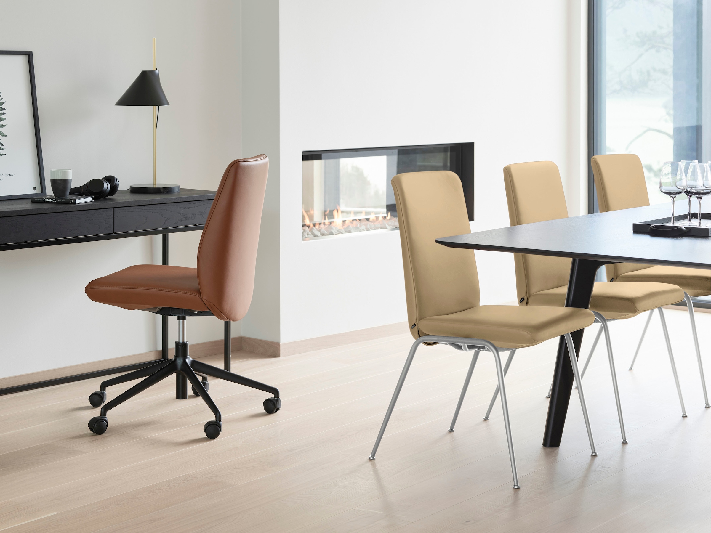 Stressless® Polsterstuhl »Laurel«, Leder PALOMA, Low Back, Größe L, mit Beinen aus Stahl in Chrom glänzend