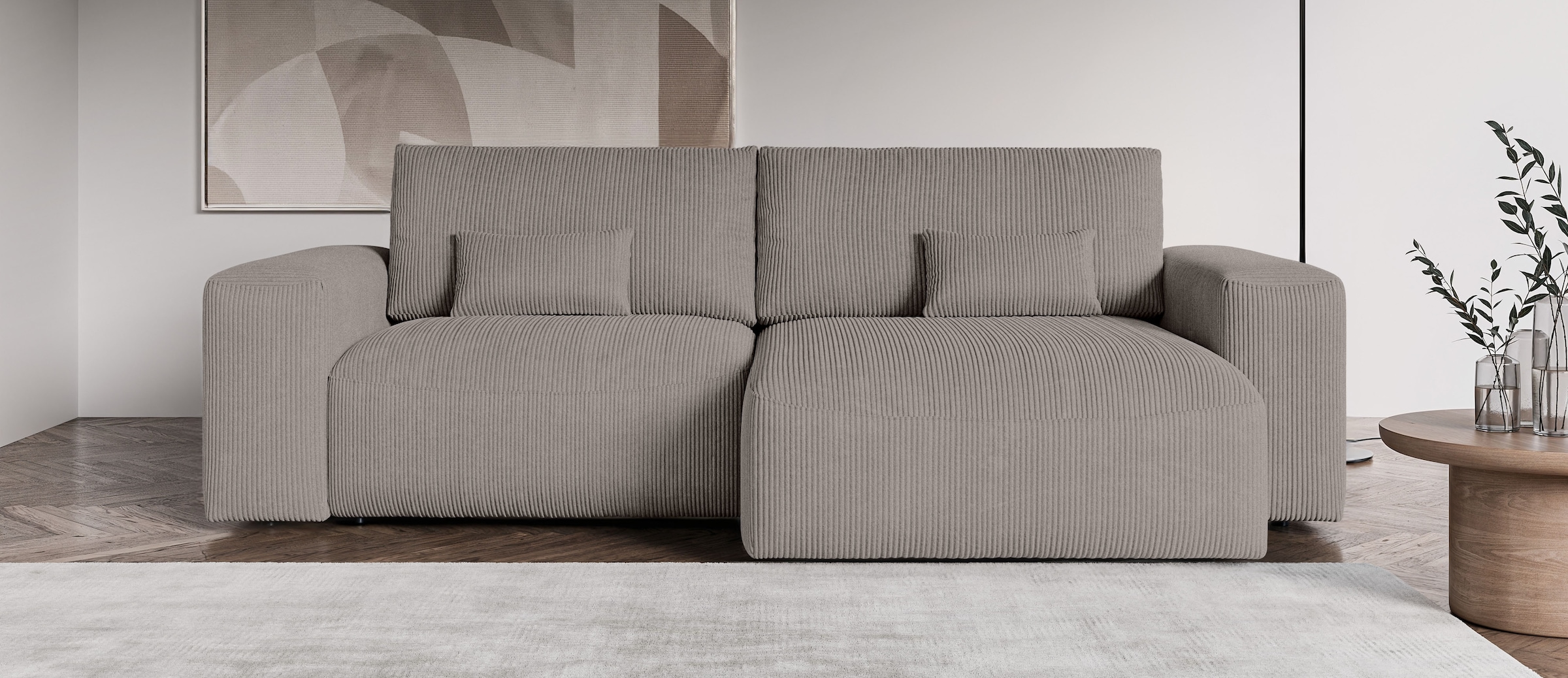 OTTO home Ecksofa »MATTS Schlafsofa mit Bettkasten, Maße B/T/H: 265/159/89 günstig online kaufen