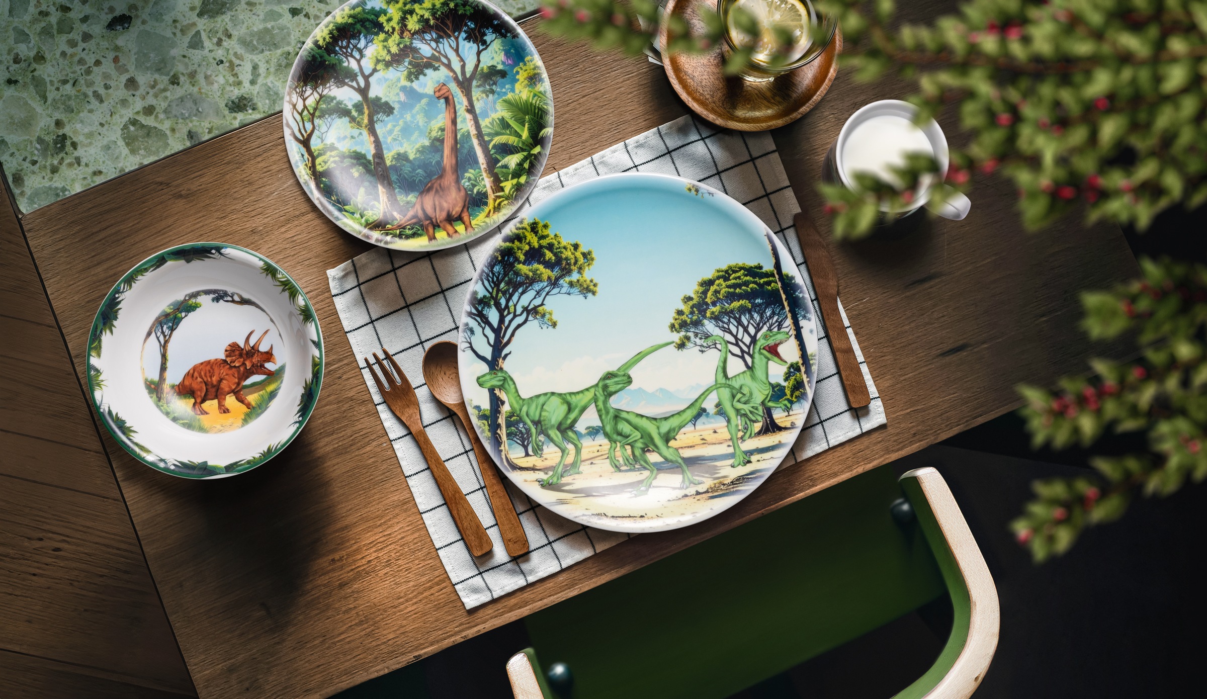 Seltmann Weiden Speiseteller »Teller rund 25,5 cm« Speiseteller mit Dino - Design