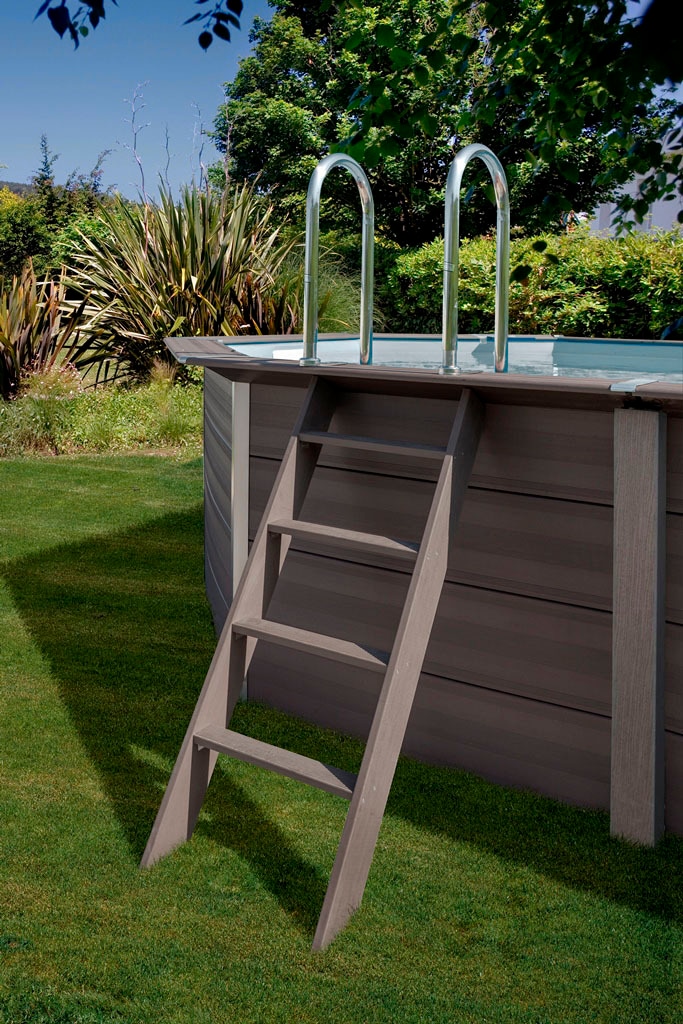 Gre Ovalpool »Avantgarde«, (Set), 6-tlg., Composite Pool, BxLxH: 386x524x124 cm