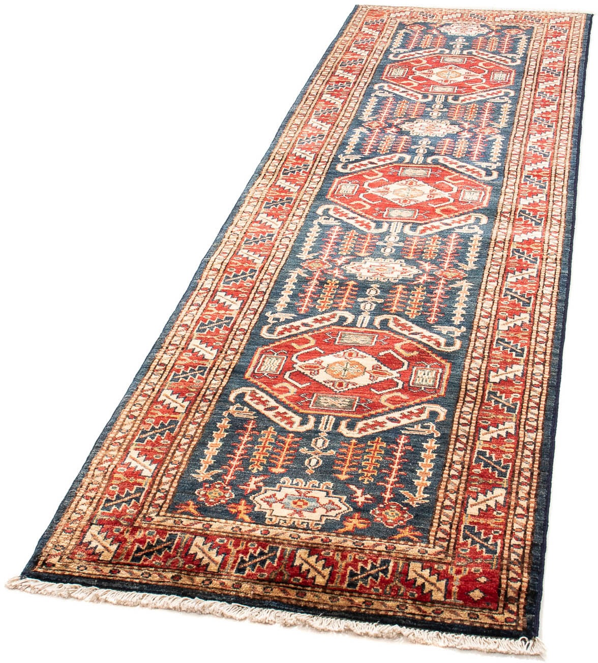 morgenland Orientteppich »Ziegler - Kazak - 258 x 74 cm - dunkelblau«, rech günstig online kaufen