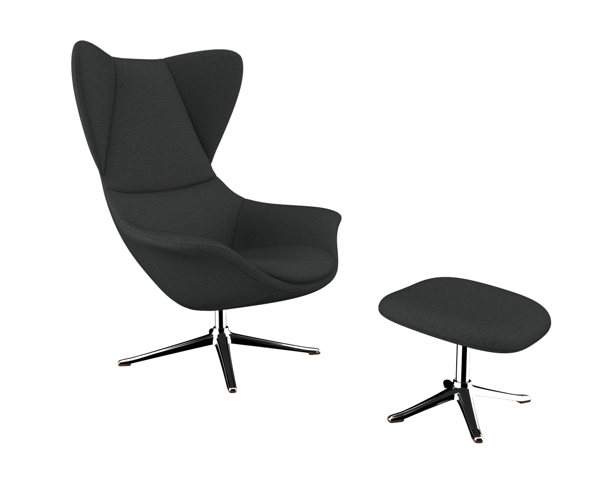 FLEXLUX Ohrensessel »Stilo Relaxsessel, TV-Sessel, OTTOs Choice«, Solitär, Stil-Ikone, drehbar, Fuß Aluminium