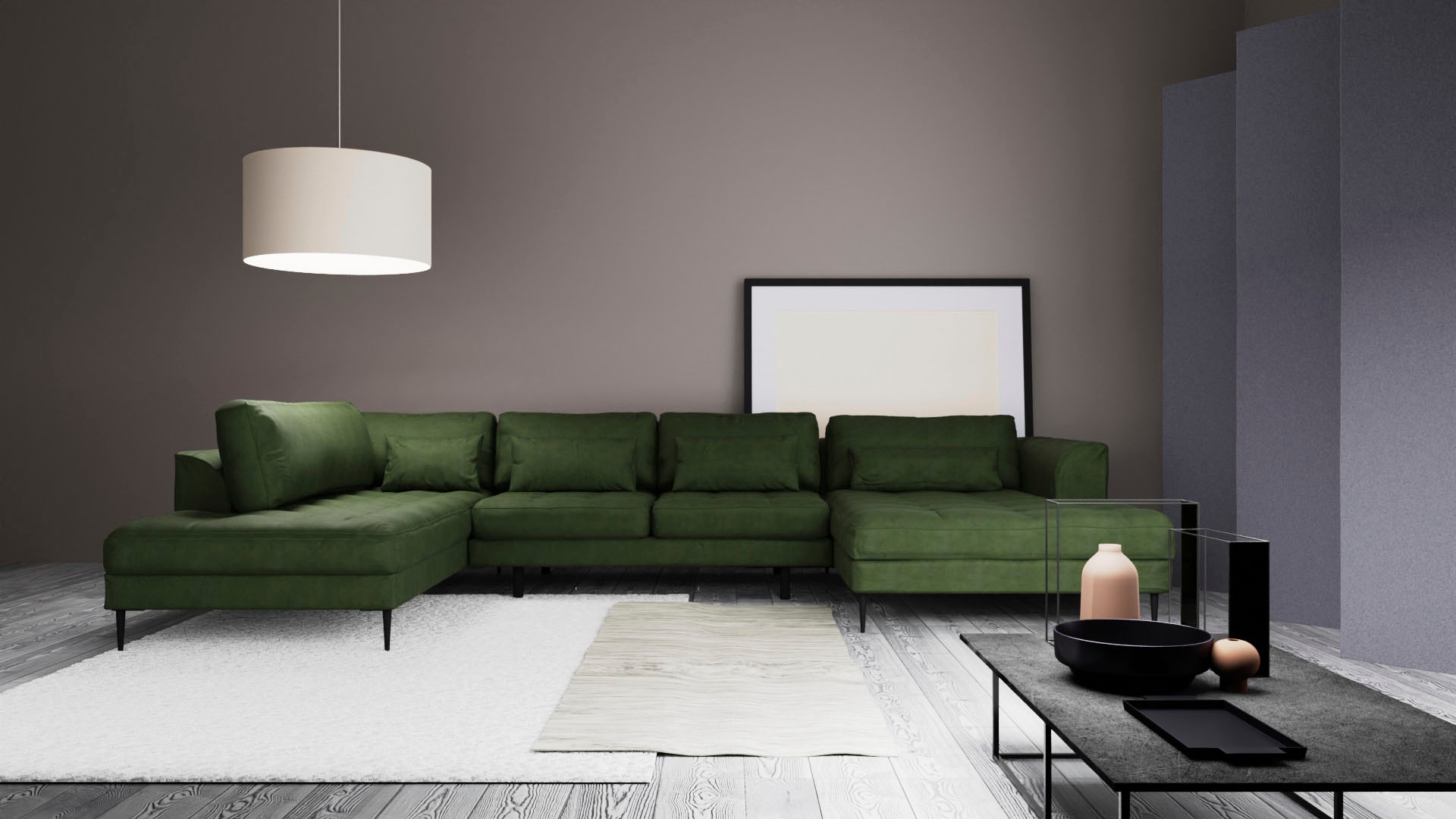 TRENDMANUFAKTUR Wohnlandschaft »Luzi, gemütliches Sofa, extra viel Platz, v günstig online kaufen