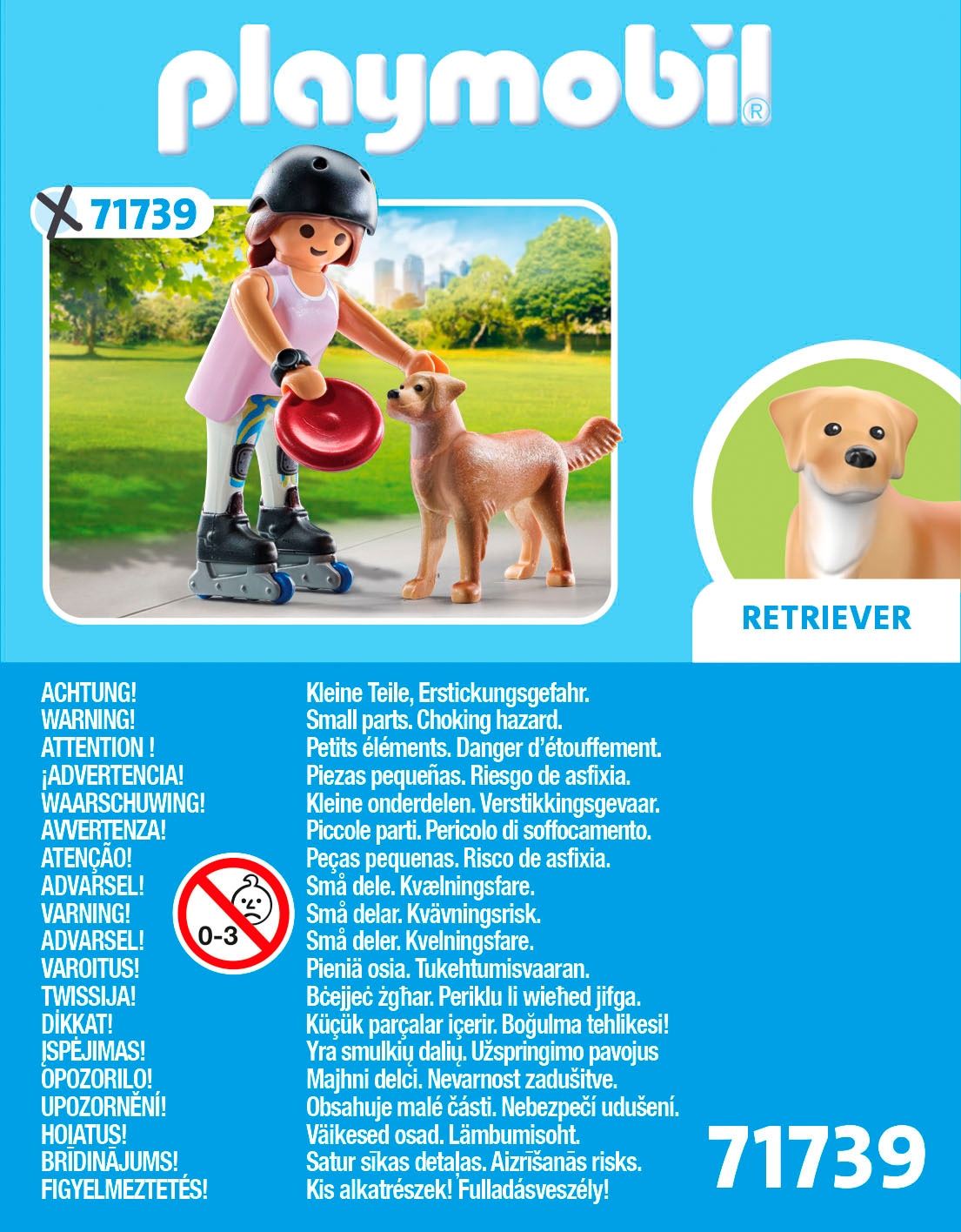 Playmobil® Konstruktions-Spielset »Inlinerin mit Retriever (71739), Playmobil My Life«, (12 St.)
