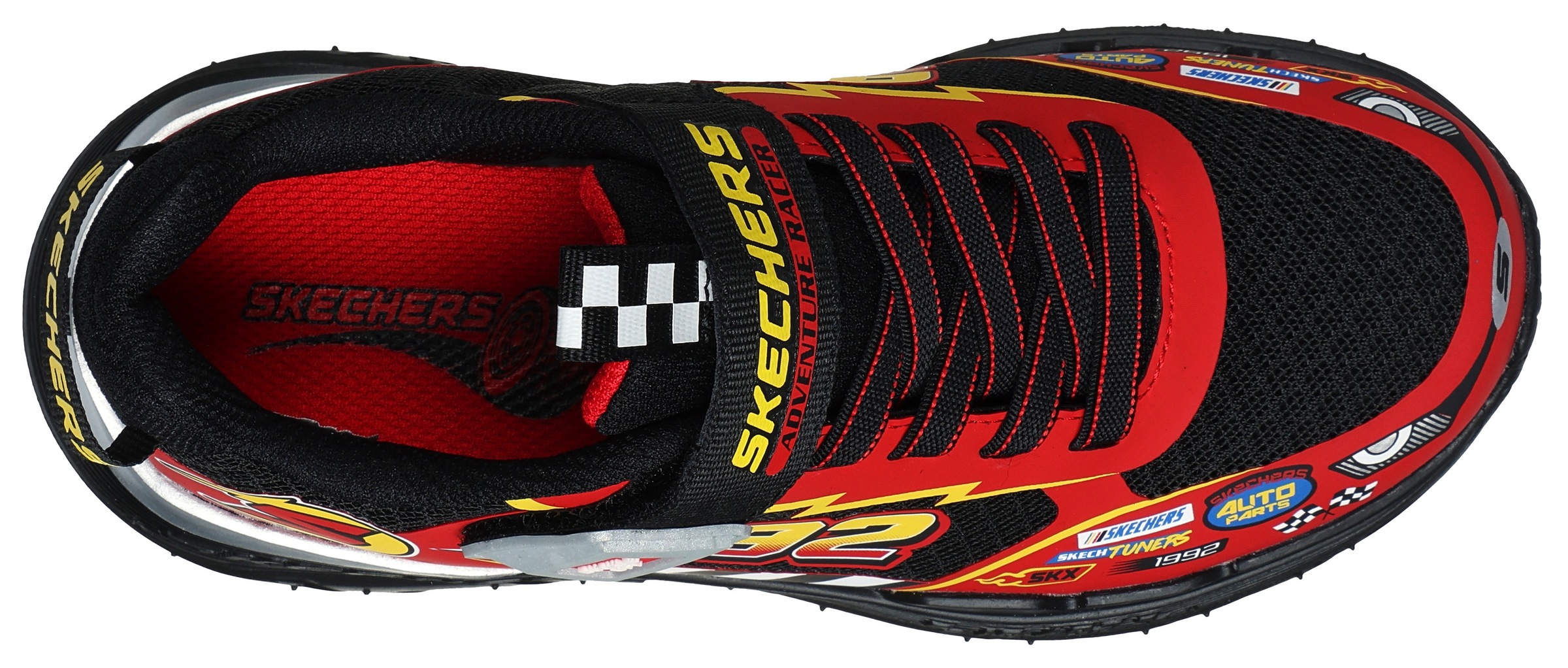 Skechers Sneaker »SKECH TRACKS«, Sneaker, Freizeitschuh mit Rennwagen, Größenschablone zum Download