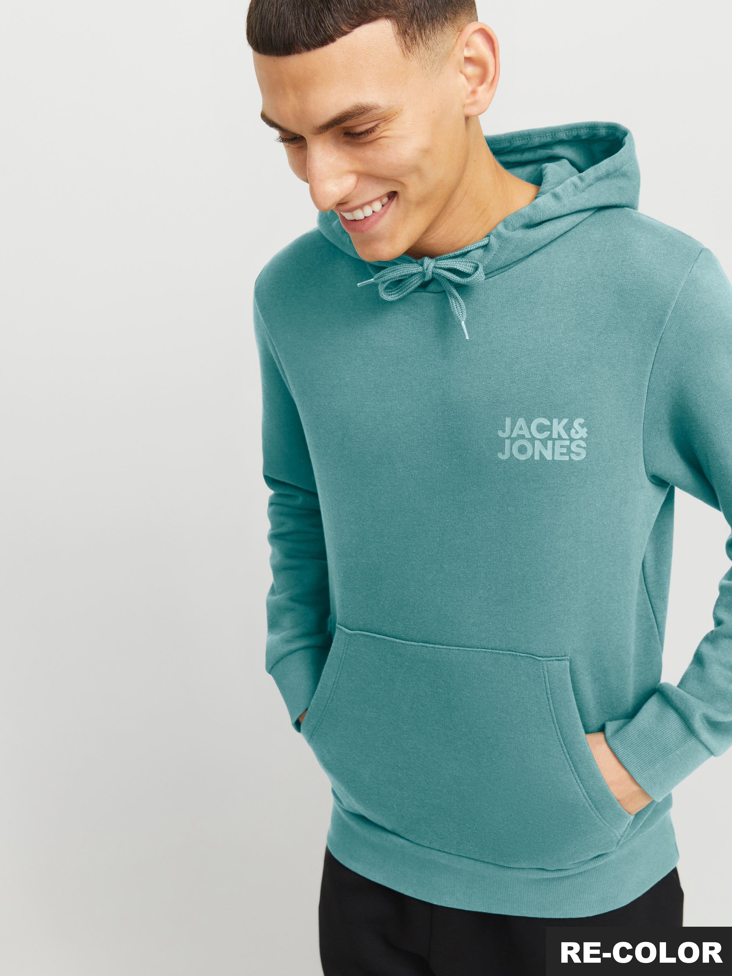 Jack & Jones Kapuzensweatshirt »JJECORP LOGO SWEAT HOOD NOOS«, mit Logo Print
