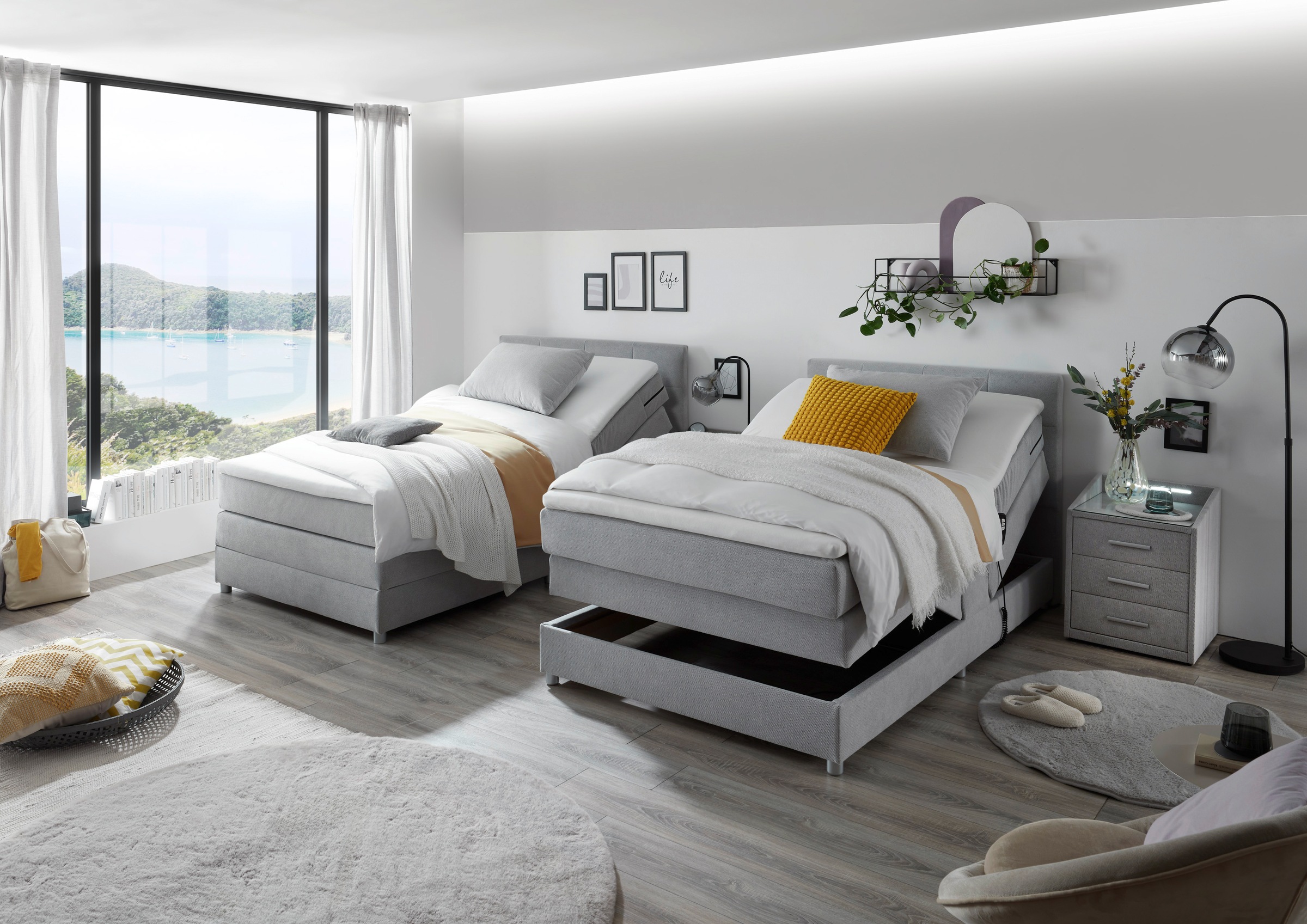 ED EXCITING DESIGN Boxspringbett »Toulouse B« inkl. Motor günstig online kaufen