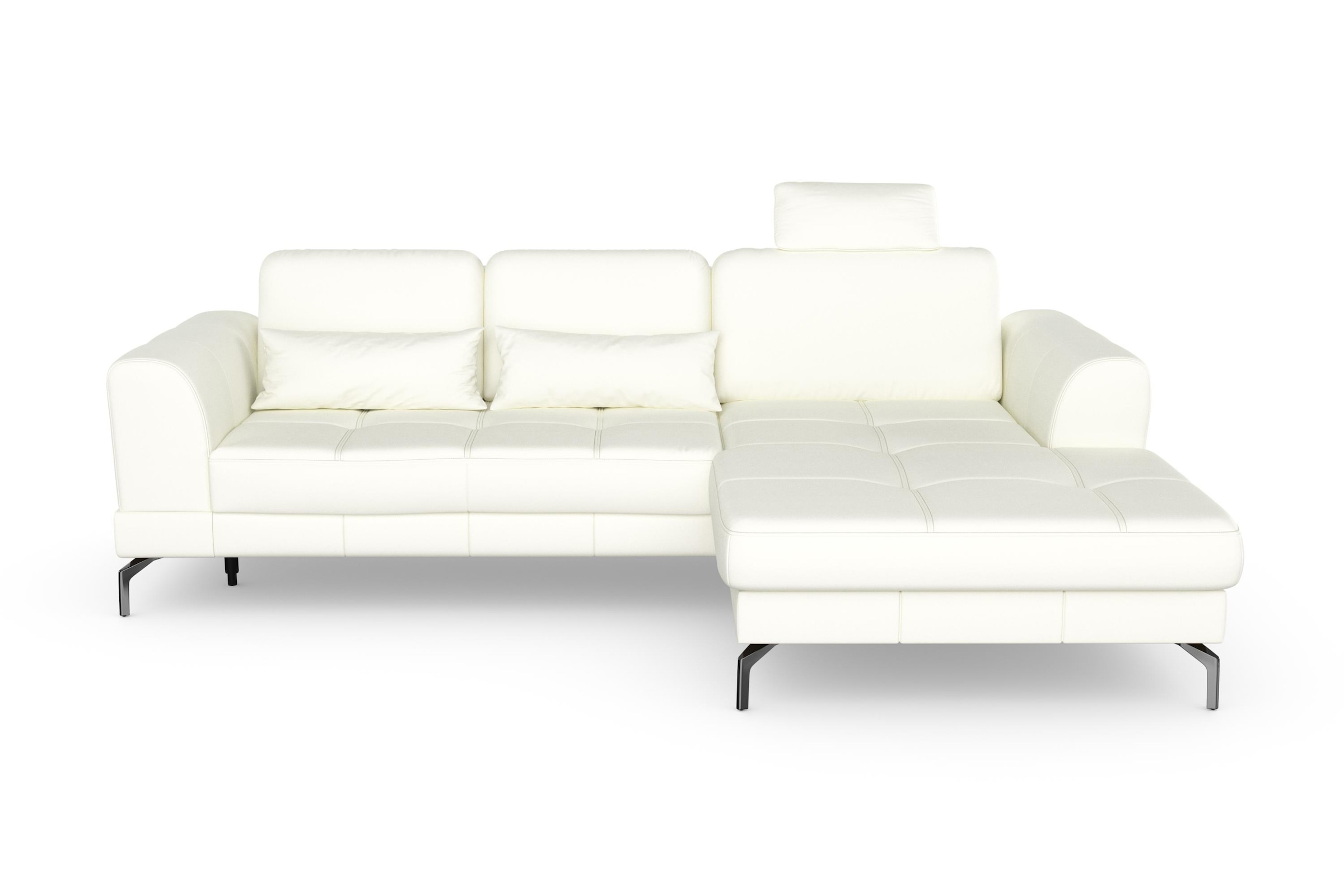 sit&more Ecksofa »Bendigo L-Form«, inklusive Sitztiefenverstellung, Bodenfreiheit 15 cm, 2 Fußfarben