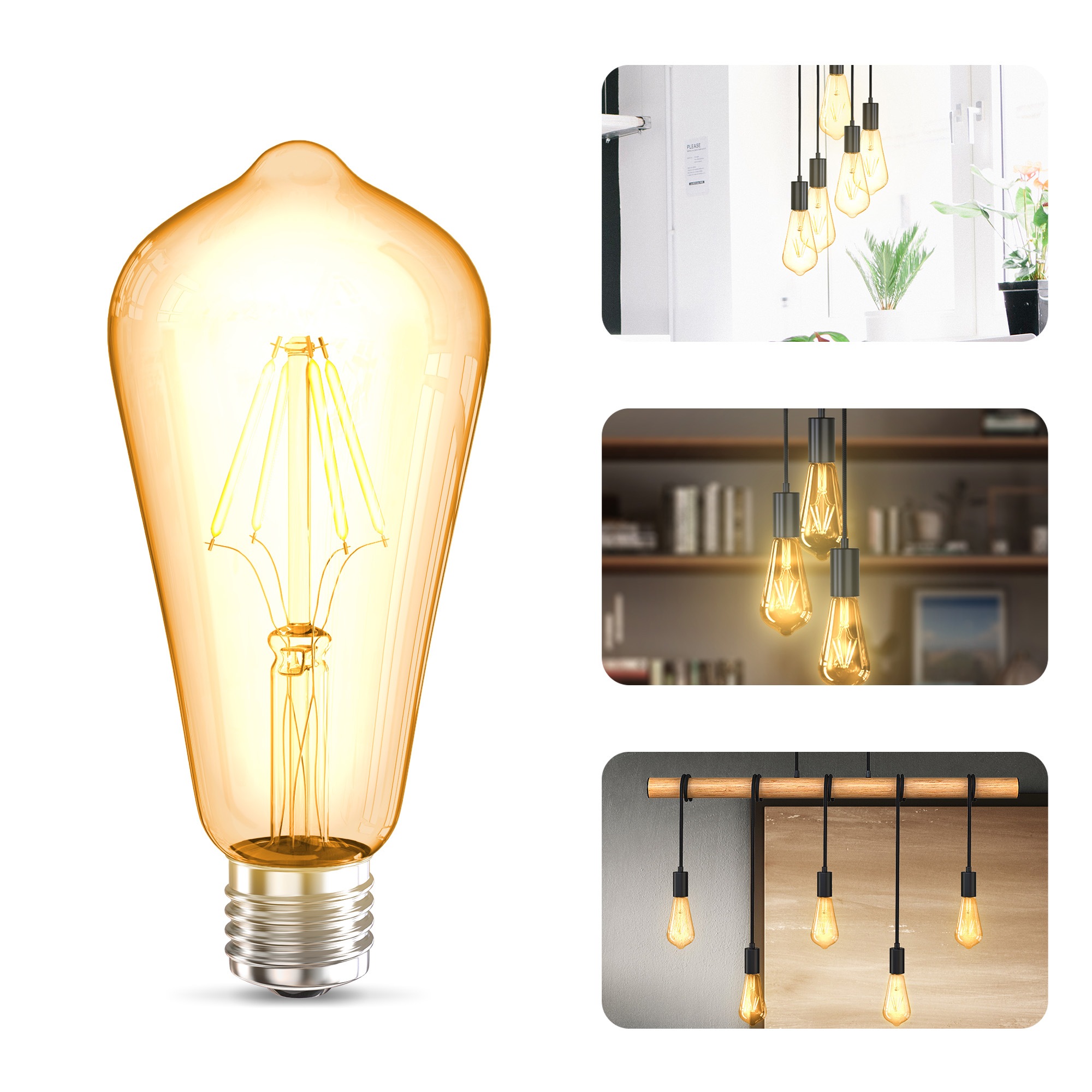 B.K.Licht LED-Leuchtmittel »LED Leuchtmittel 6er Set E27 ST64« E27 6 Stk. W günstig online kaufen