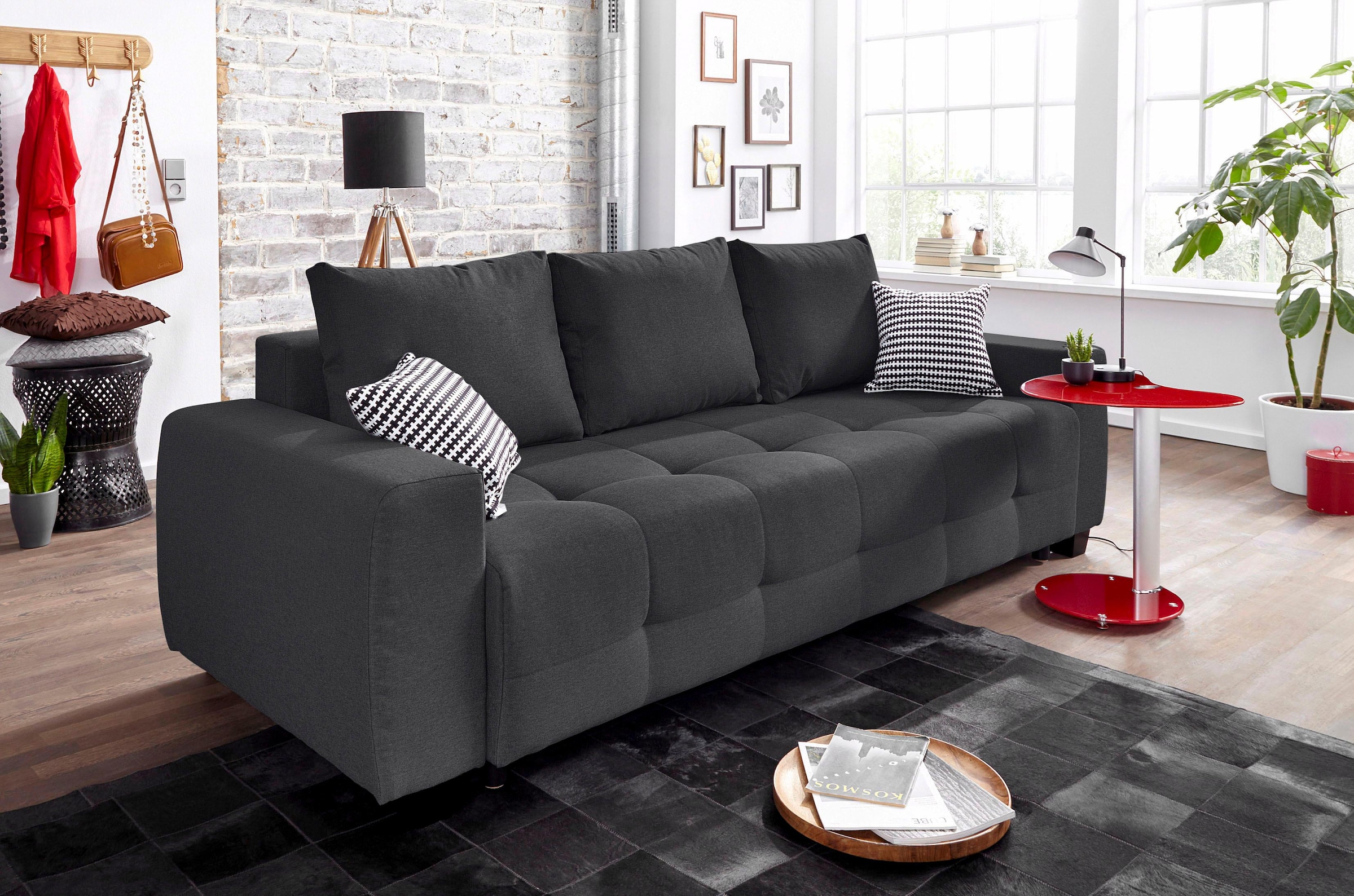 COLLECTION AB Schlafsofa "Bella", mit Bettfunktion und Bettkasten, inkl. lo günstig online kaufen