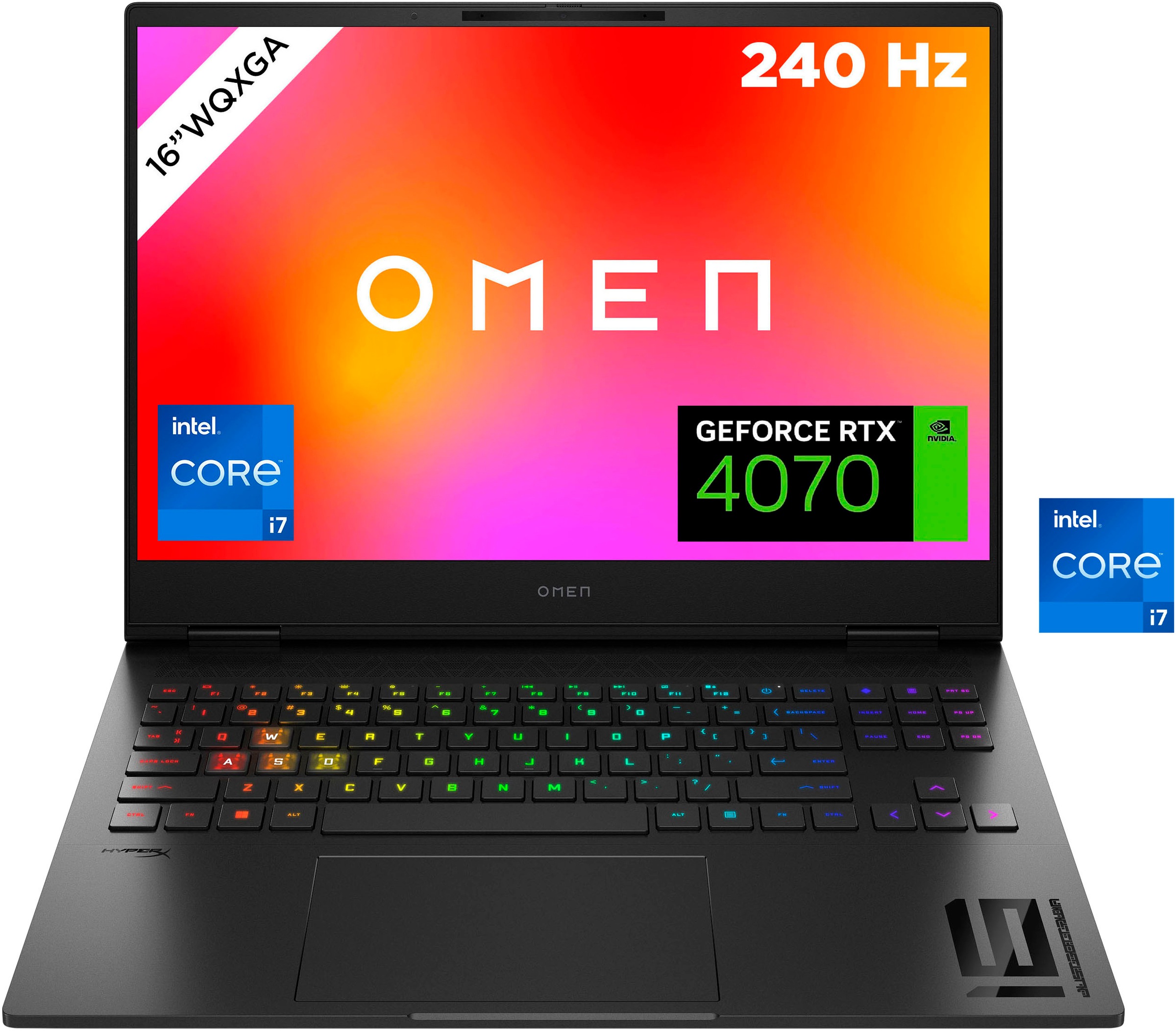 HP Gaming-Notebook »OMEN 16-u1077ng« 40, 9 cm / 16, 1 ′′ Intel Core i7 GeForce RTX 4070 1.000 GB SSD schwarz NVIDIA GeForce RTX 4070 8GB VRAM -...