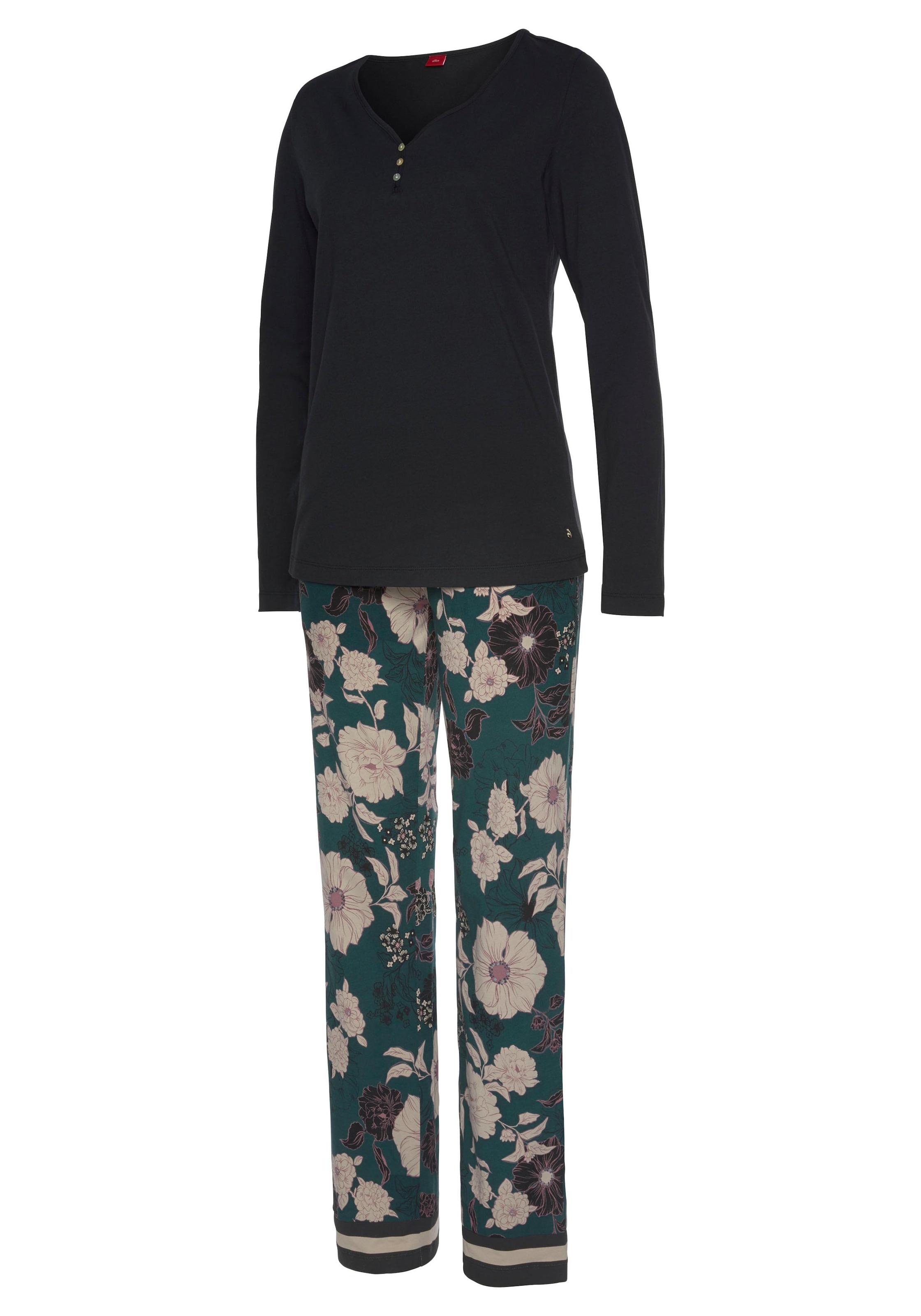 s.Oliver Pyjama, kaufen online geblümter mit Schlafhose