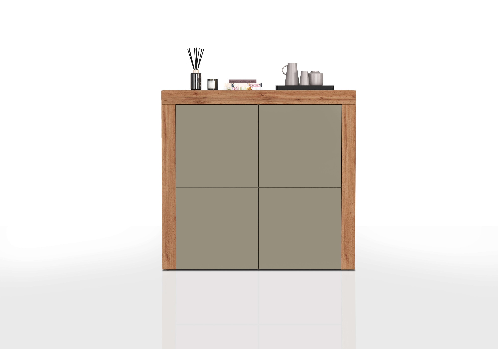 INOSIGN Highboard »CHRONOS Breite 140 cm mit 4 Türen und 8 Fächer 'Made in Italy'«, (1 St.), Hohes Sideboard, Kommode, Schrank, Grifflos mit Push to Open