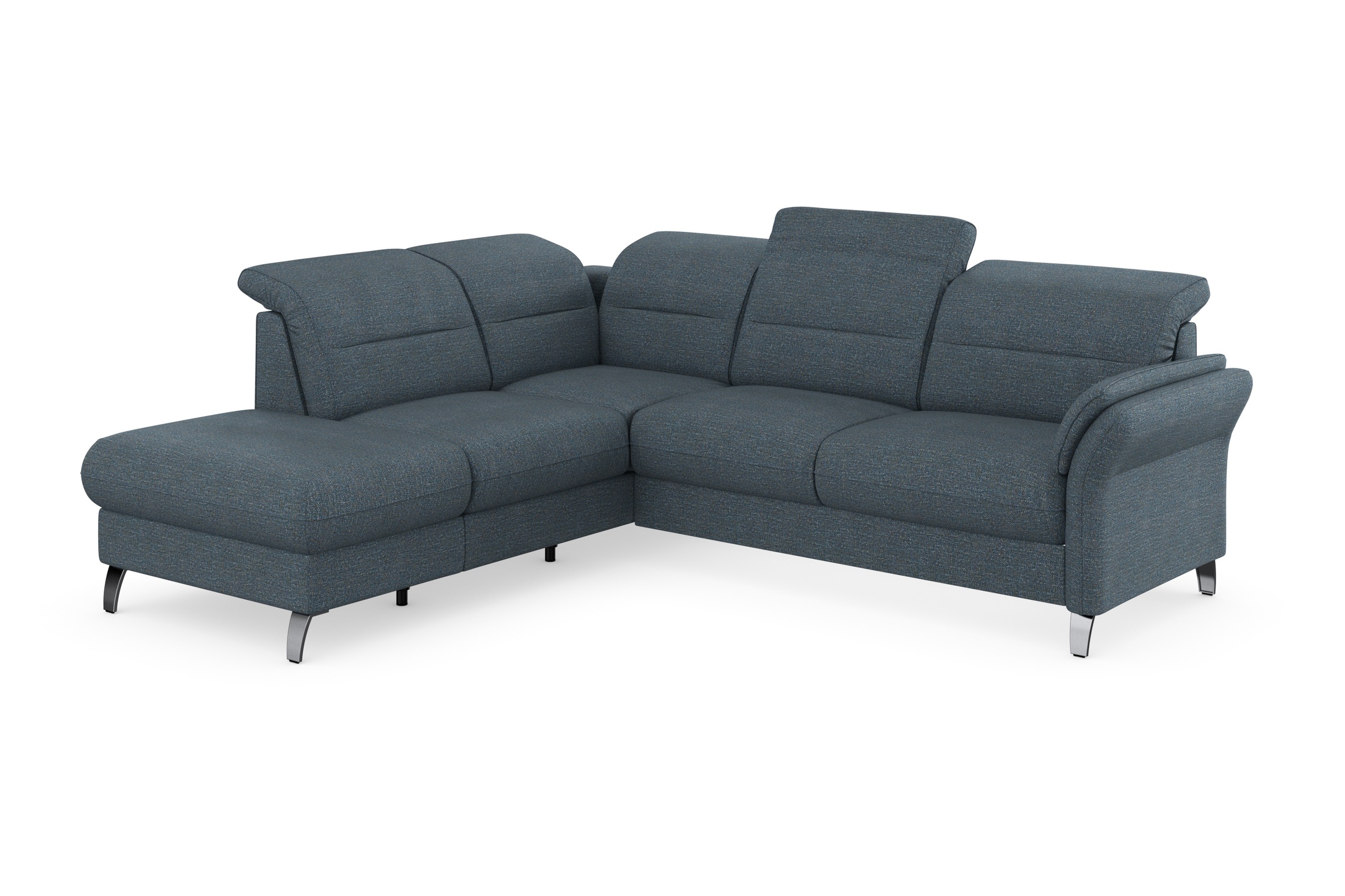 sit&more Ecksofa »Grenoble L-Form mit Federkern«, wahlweise mit Bettfunktion, Bettkasten, Arm- und Kopfteilverstellung