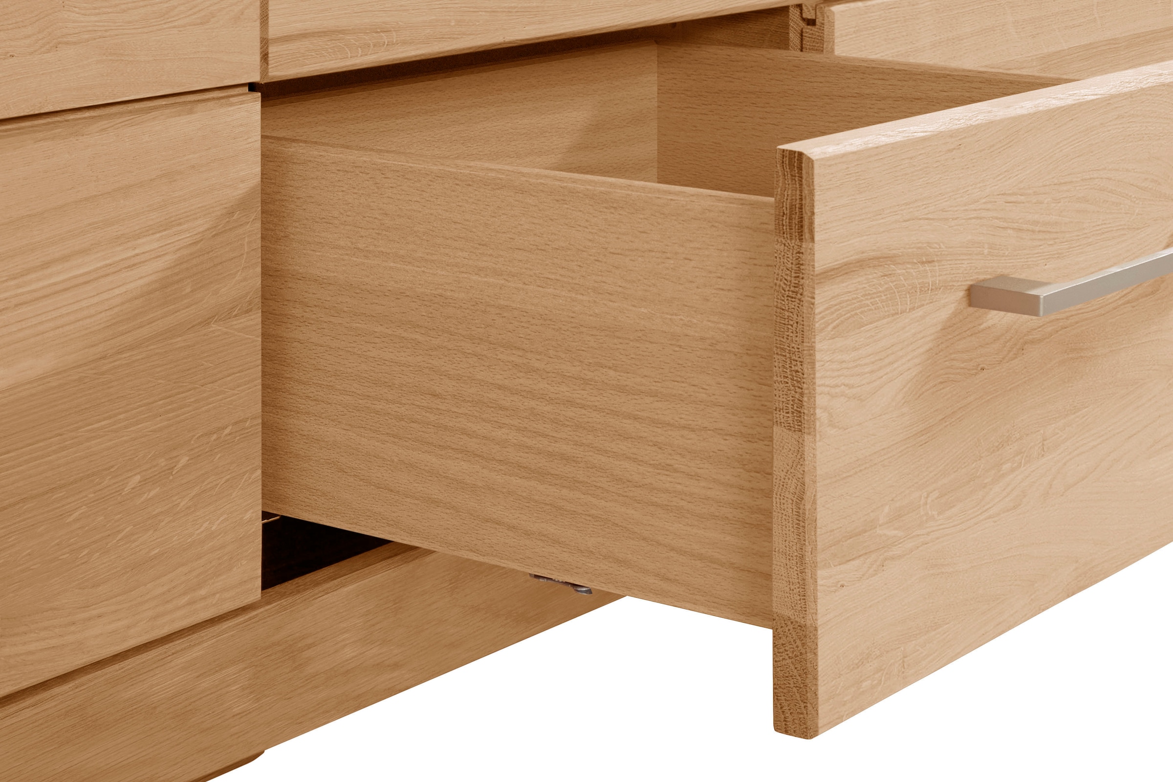 VOGL Möbelfabrik Lowboard »1237«, Massivholzfront, Breite ca. 211 cm, mit Softclose Funktion