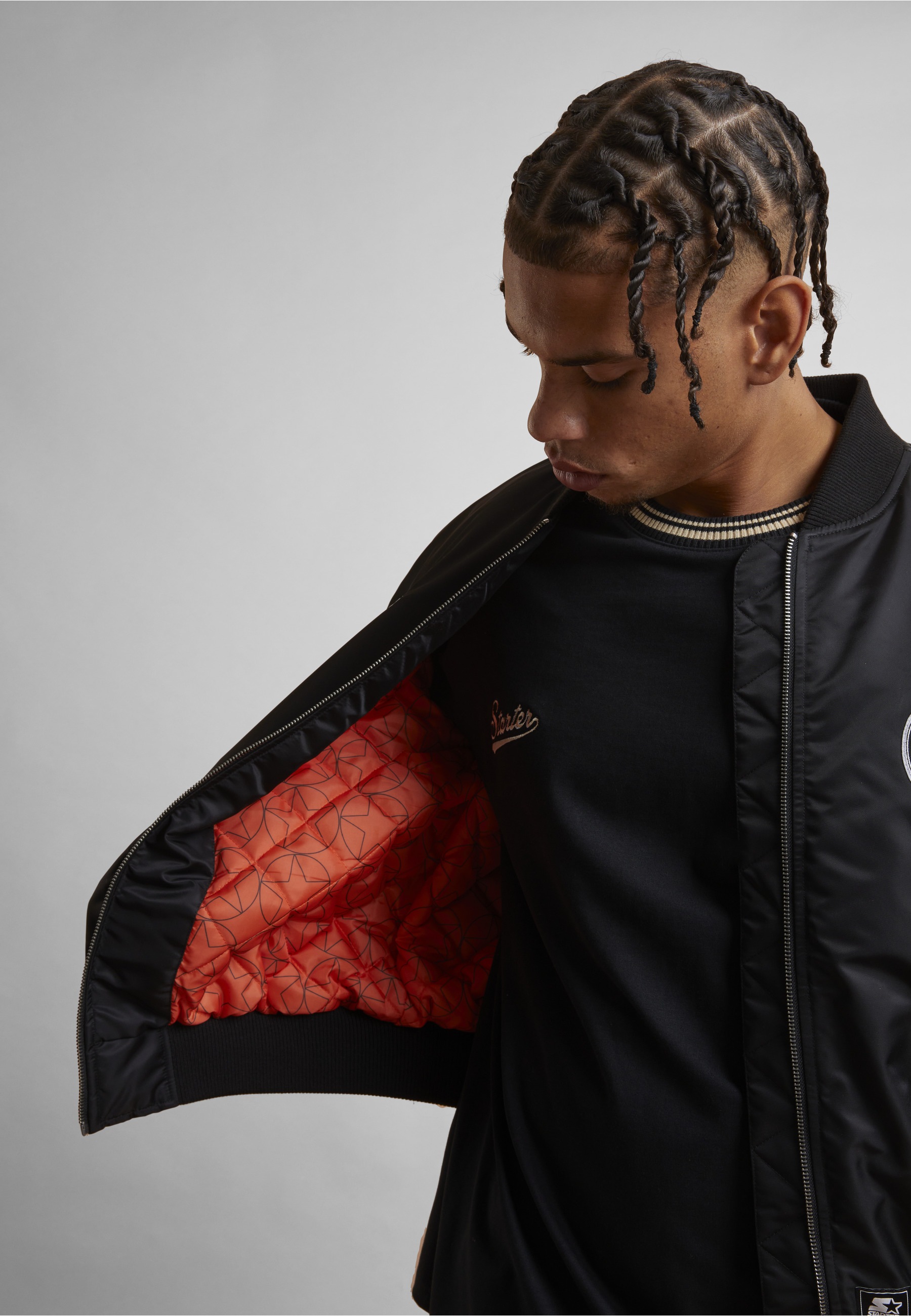 Starter Black Label Bomberjacke »Starter Black Label Starter Patch Bomberjacket« 1 Stk. tlg. ohne Kapuze