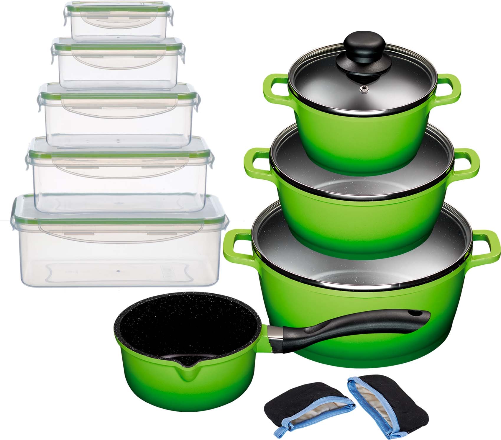 KING Topf-Set »ALUGUSS«, Aluminiumguss, (Set, 19 tlg., je 1 Kochtopf 16/20/ günstig online kaufen