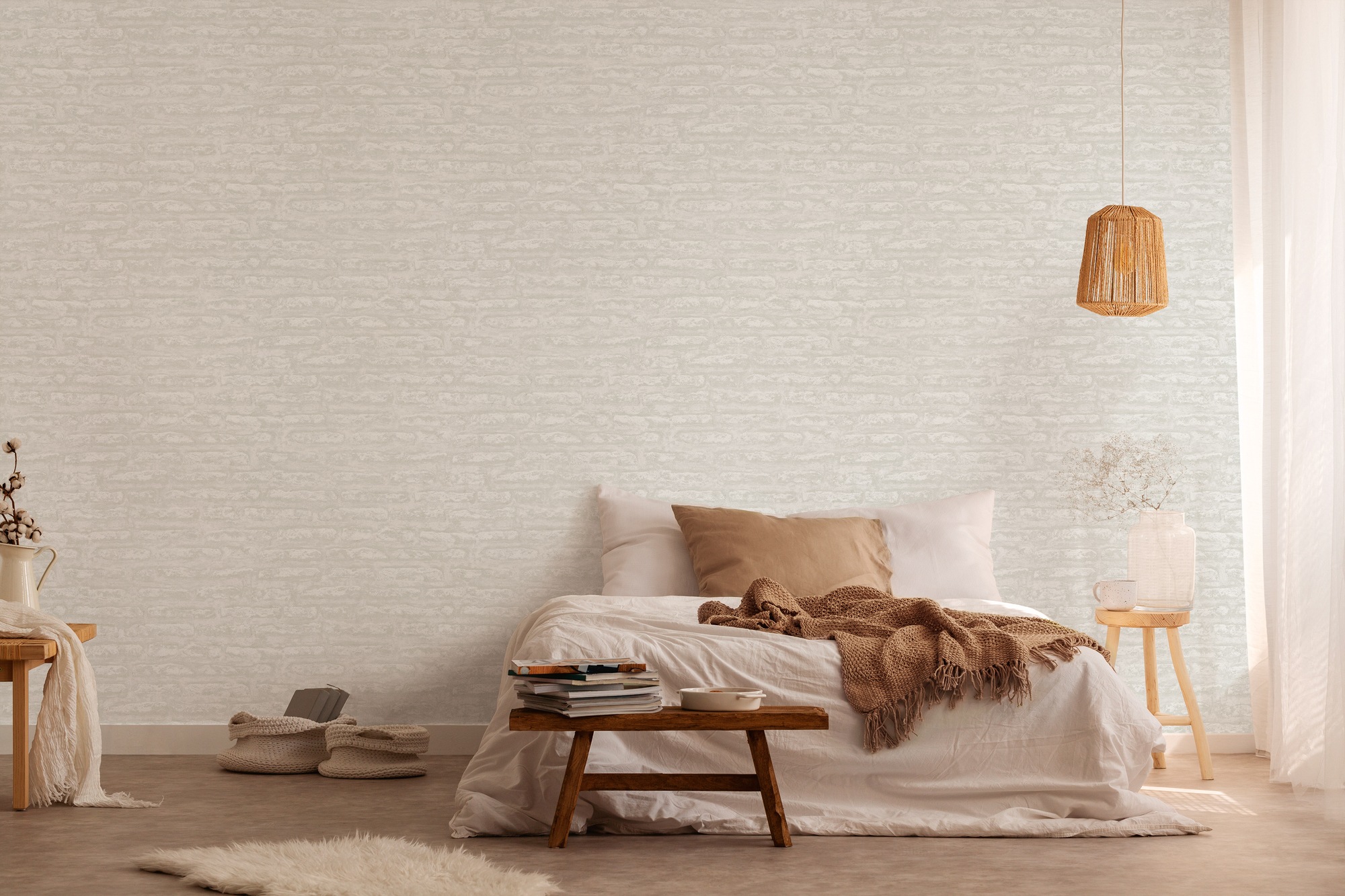 A.S. Création Vliestapete »Attractive 2 Tapete Steinwand«, matt-gemustert-neutral, Steinoptik steintapete steinoptik steinwand Hellbraun Tapeten Design