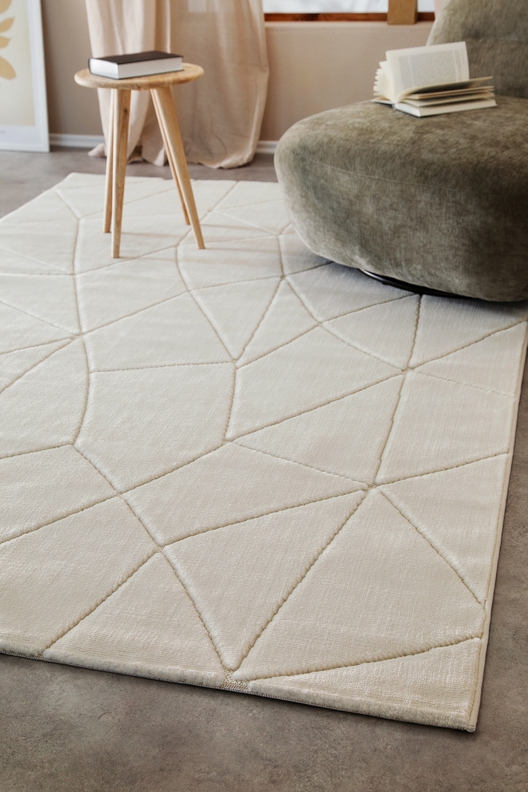 Wecon home Teppich »Unplugged«, quadratisch, 10 mm Höhe, Kurzflor Teppich, günstig online kaufen
