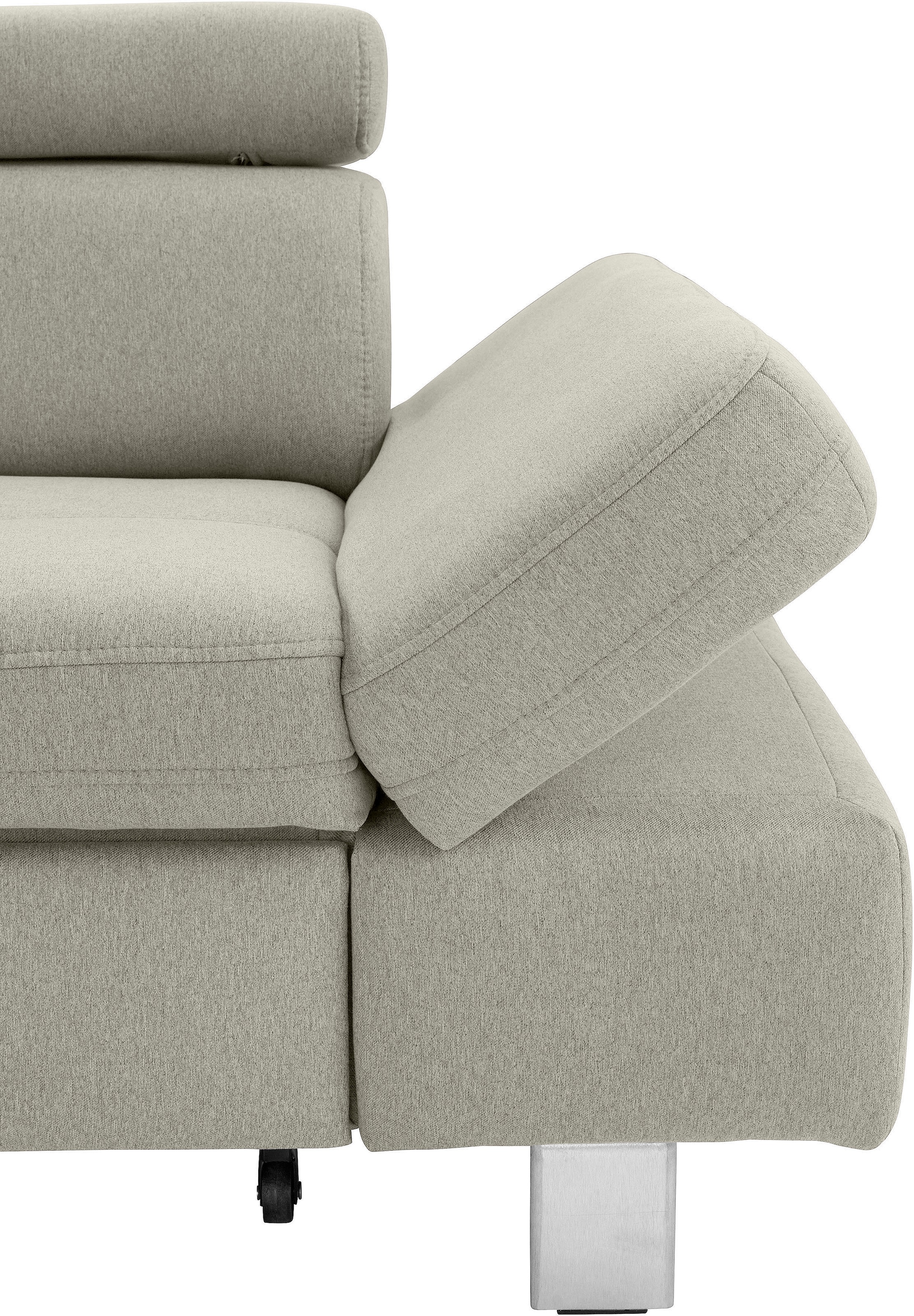 exxpo - sofa fashion Ecksofa »Fiji, L-Form«, mit Kopf- bzw. Rückenverstellu günstig online kaufen