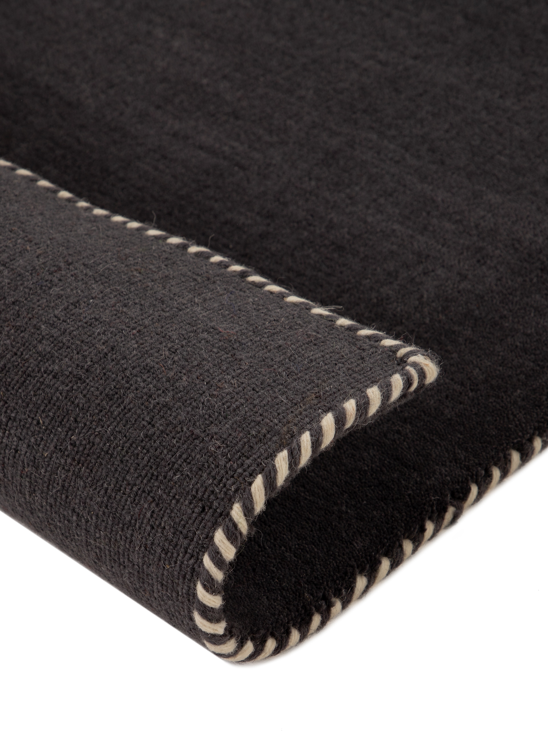 carpetfine Wollteppich »Gabbeh Lola Uni«, rechteckig, 14 mm Höhe, mit natürlichem Pflanzenmaterial von Hand gewebt, auch in Rund
