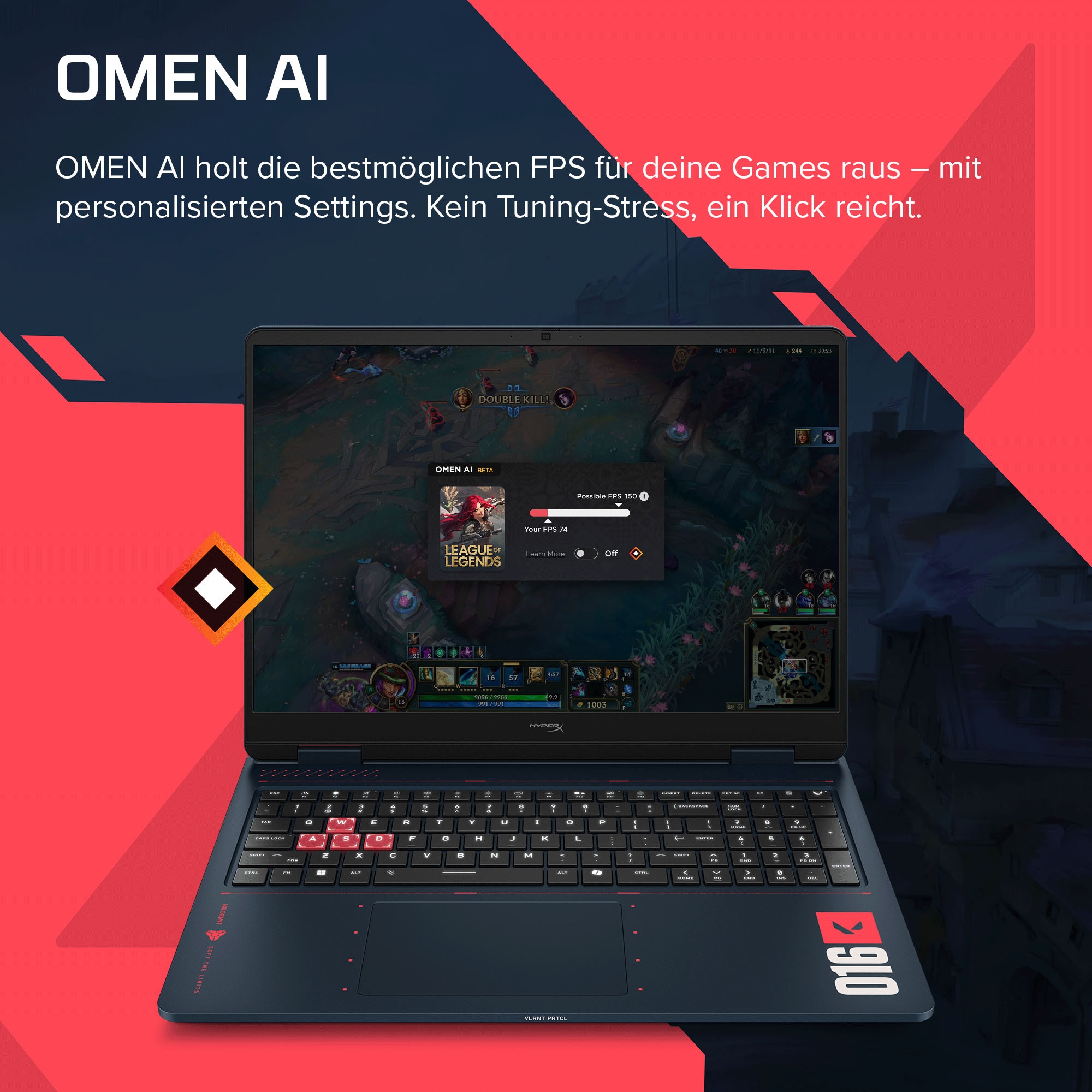 HP Gaming-Notebook »16-ap1099ng« 40,6 cm / 16 ″ AMD Ryzen 9 GeForce RTX 5070 1.000 GB SSD