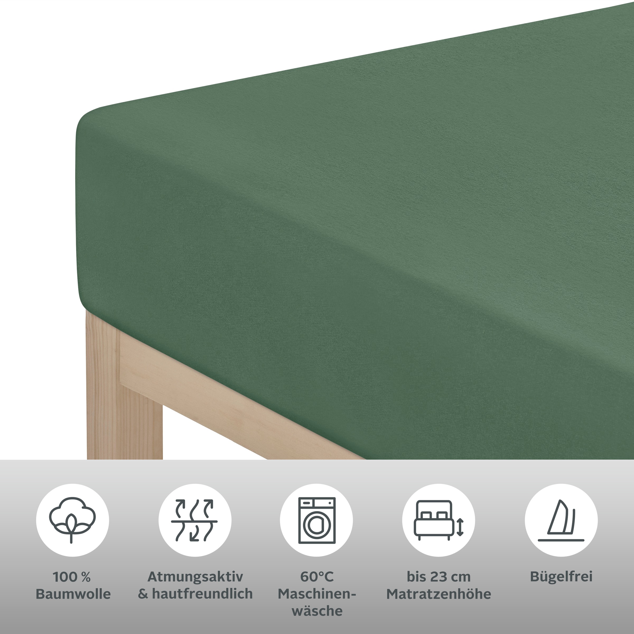 andas Spannbettlaken »Greta in Gr. 90x200, 140x200 oder 180x200 cm«, Premiu günstig online kaufen