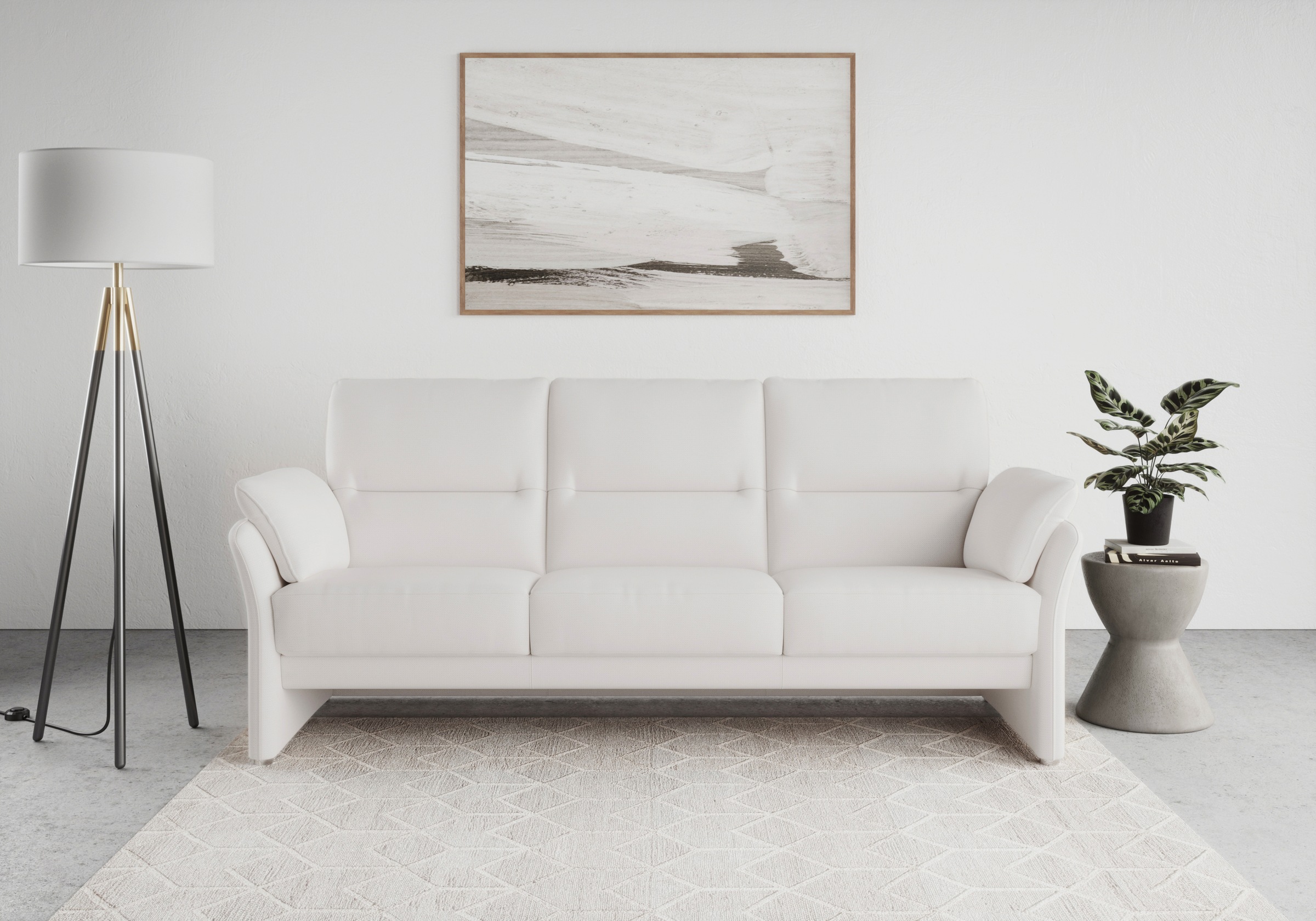 DOMO collection 3-Sitzer "Pina, schmale Armlehnen, mit Federkern, kompakt & günstig online kaufen