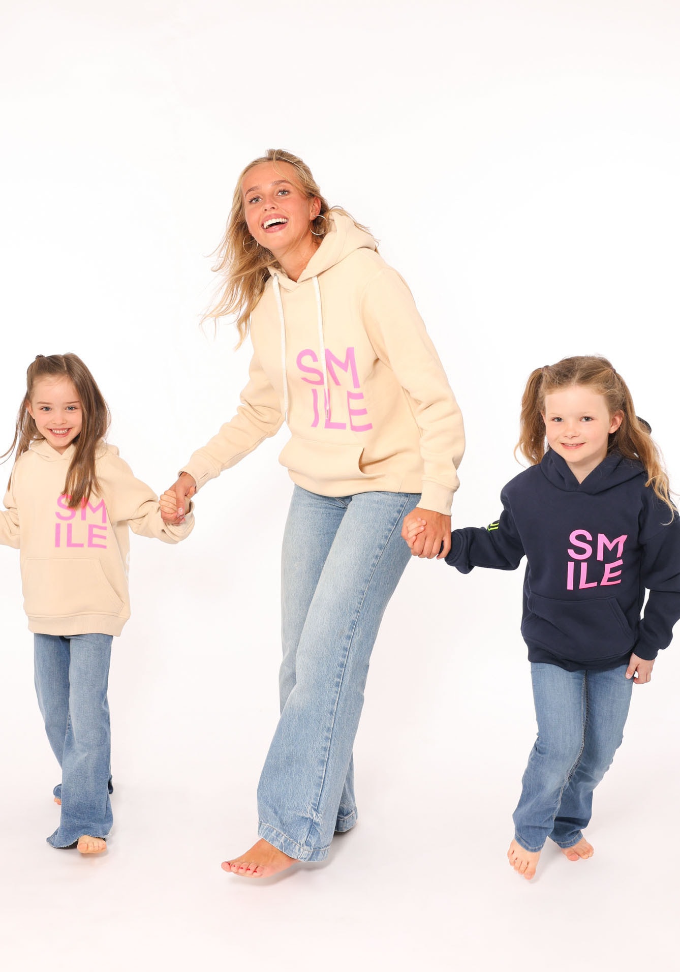 Zwillingsherz Hoodie »"Alissa"«, Langarm, Kapuze, Neon-Details, Kordelzug, Frontprint, Kängurutasche