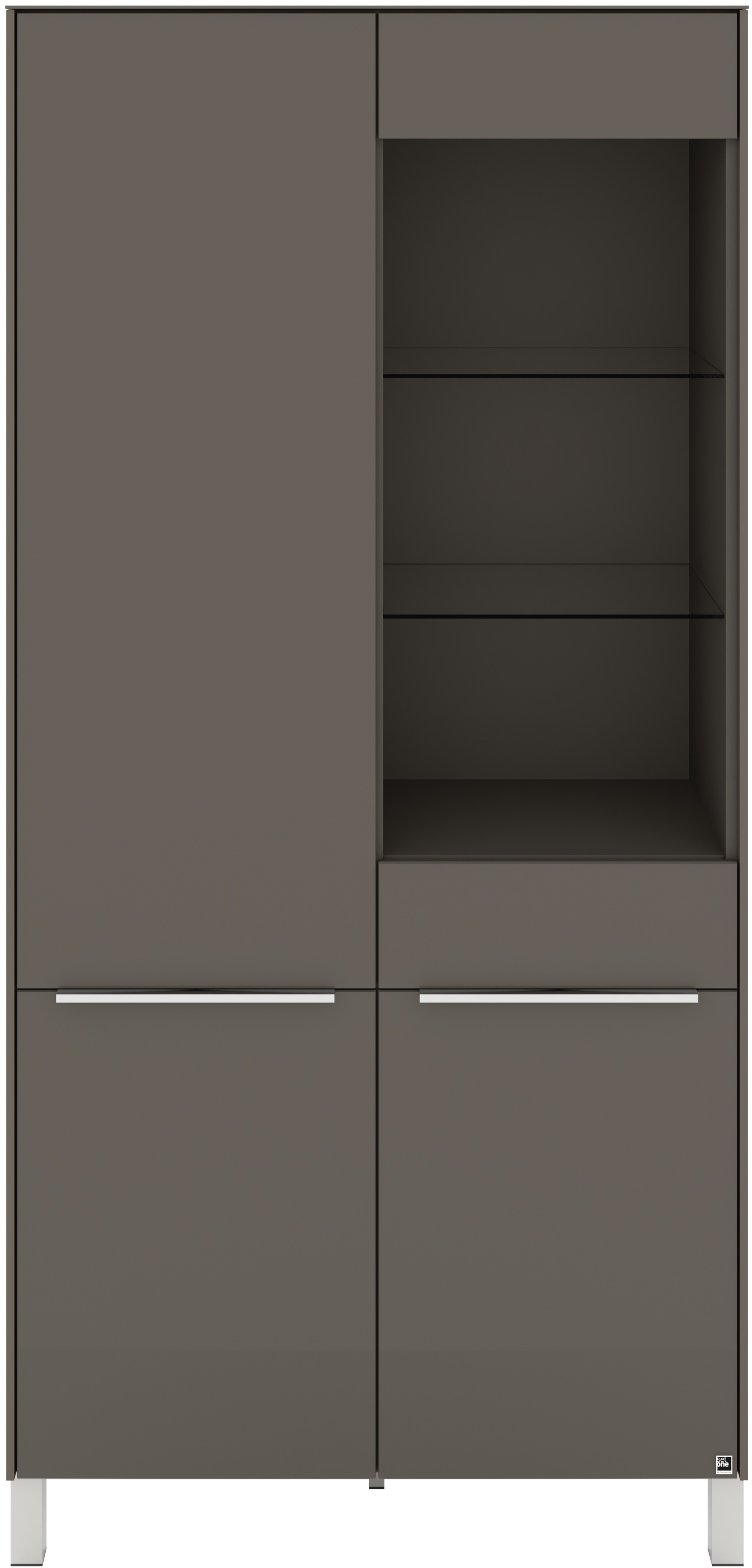 set one by Musterring Standvitrine »Reno« 1 Stk. tlg. Mit Vierkantfuß in diversen Farben, 197 cm Höhe & Farbauswahl