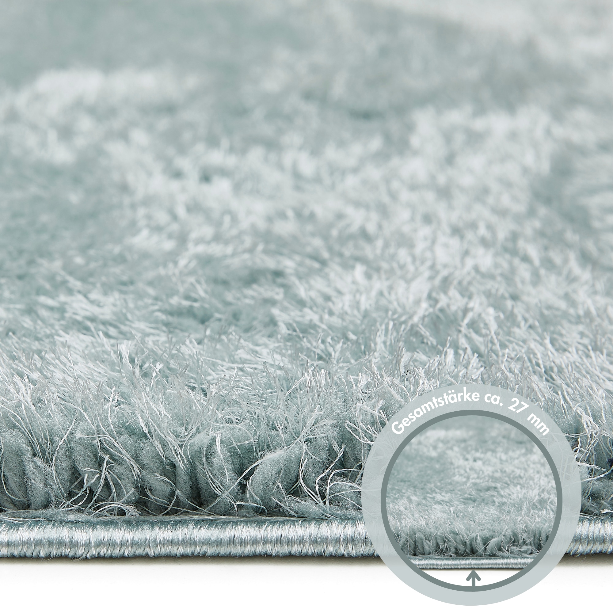 LUXOR living Hochflor-Teppich »Gela«, rechteckig, 45 mm Höhe, Uni Farben, weich und flauschig, ideal im Wohnzimmer & Schlafzimmer
