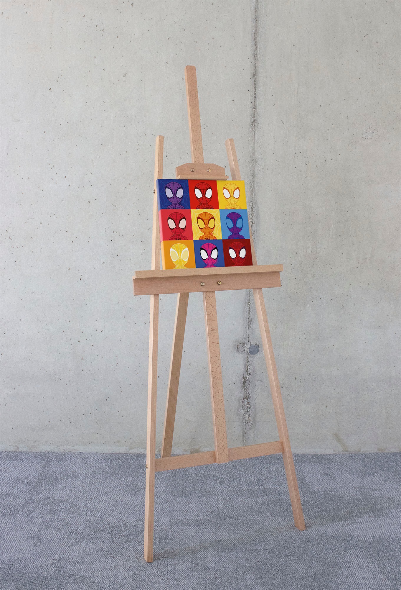 Komar Leinwandbild »Spidey Symmetry - Größe 30 x 30 cm«, Disney, (1 St., 30 x 30 cm (Breite x Höhe), Keilrahmenbild mit Echtholzrahmen, Kinderzimmer