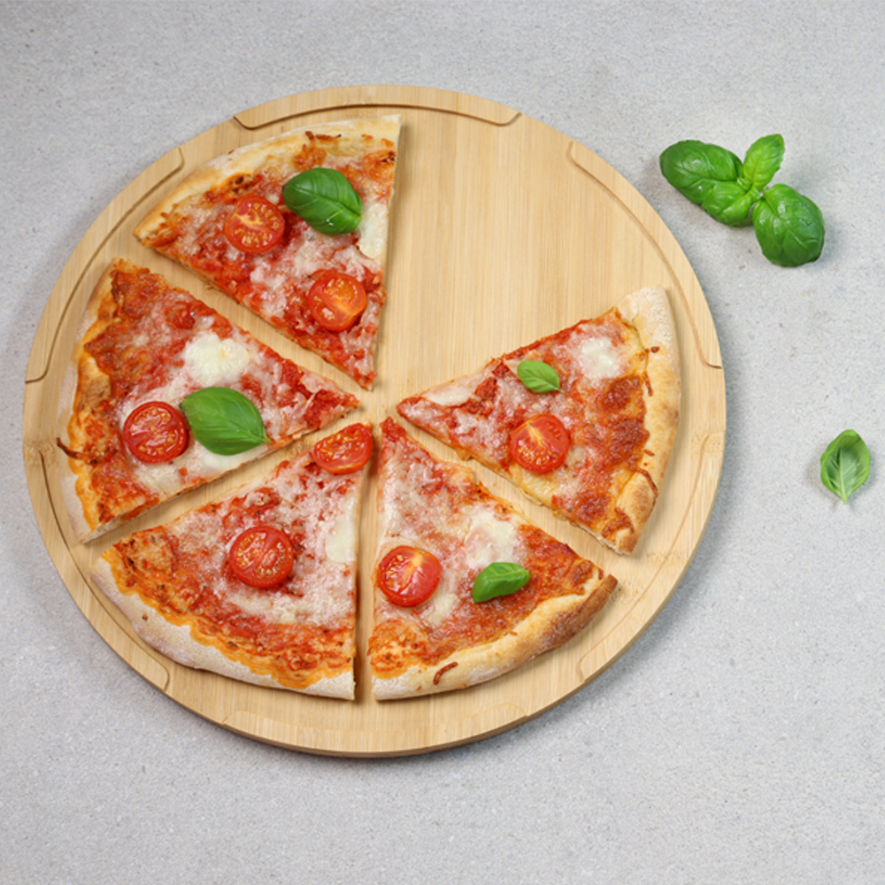 KESPER® Pizzateller »Pizza-Teller, Bambus« mit Einbrandt, einzelen Stücke entnehmbar