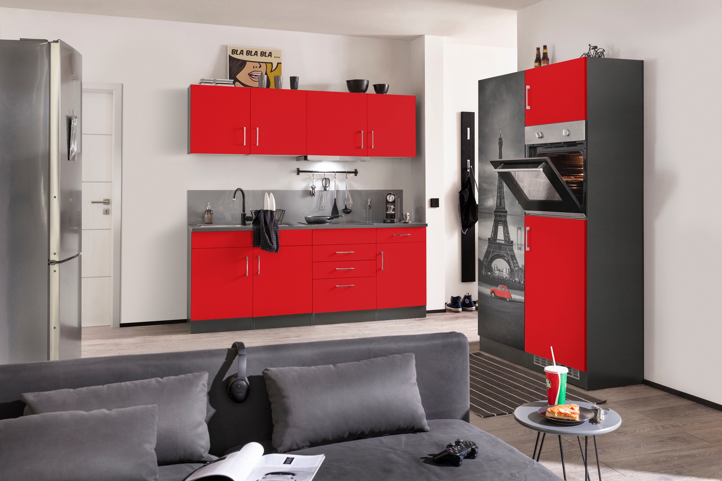 KOCHSTATION Küchenzeile »KS-Paris – Küchen mit einzigartigen Fotomotiven au günstig online kaufen