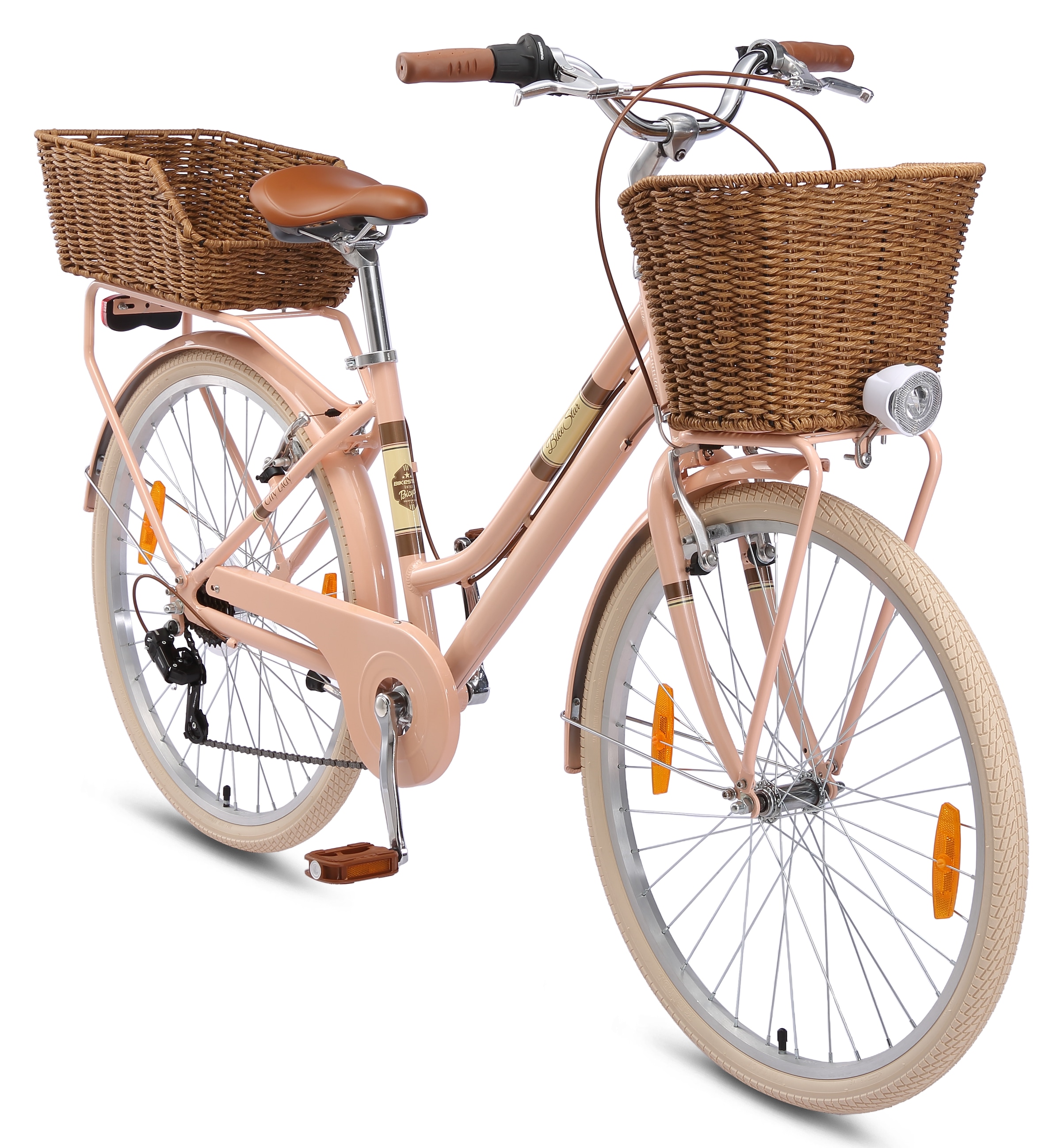 Bikestar Cityrad 7 Gang Shimano RD-TY21 Schaltwerk Kettenschaltung für Damen, Kettenschaltung