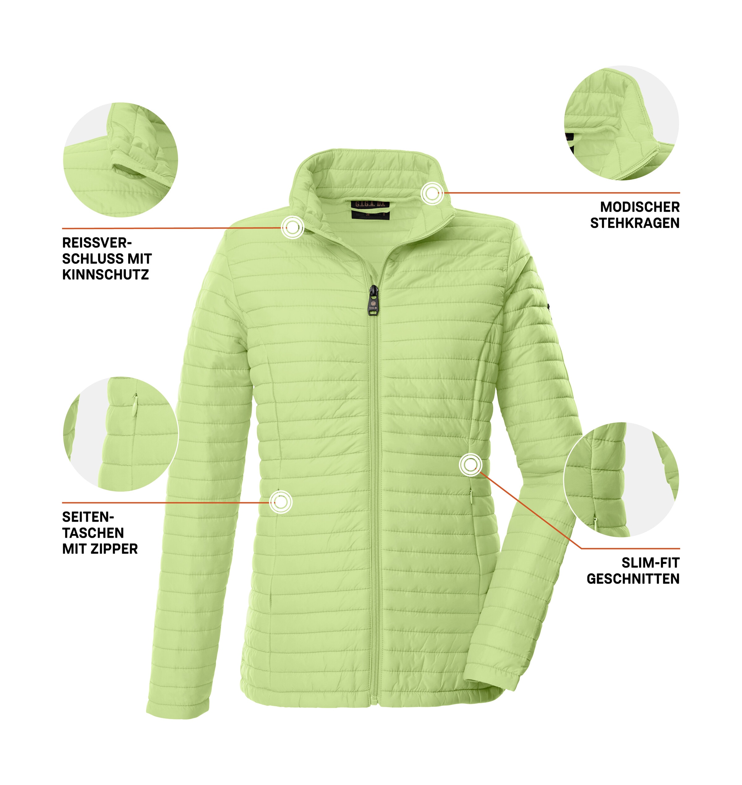 G.I.G.A. DX by killtec Steppjacke »Damen Steppjacke OOGS 2«, Ultraleichte Damen Steppjacke, dünn gefüttert, fällt kleiner aus