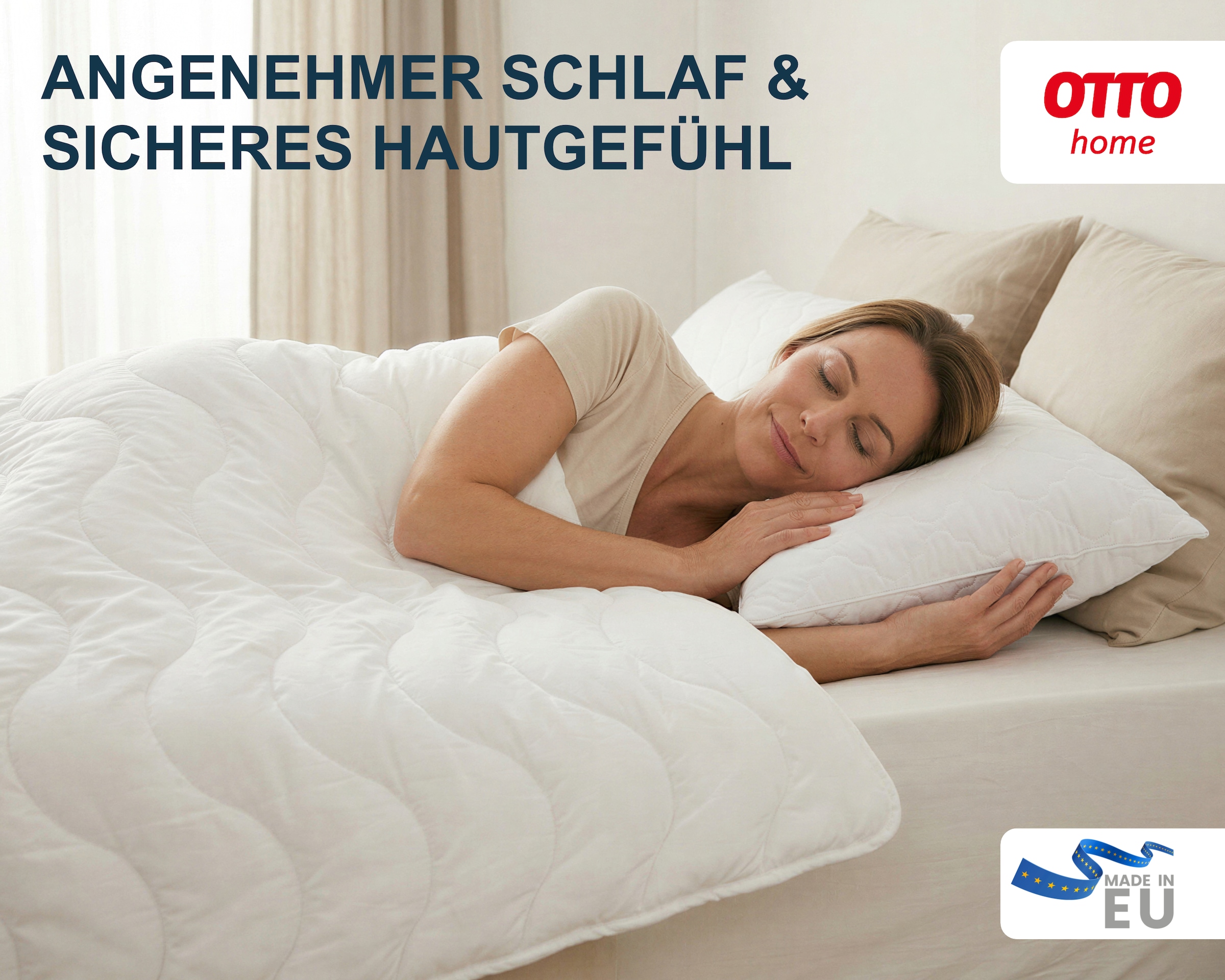 OTTO home Microfaserbettdecke »Mailo Bettdecke 135x200 cm, 155x220 cm« leicht Füllung Polyester 1 Stk. tlg. Sommer, Winter, Decke, kuschelweicher Microfaser-Feinbatist Bezug