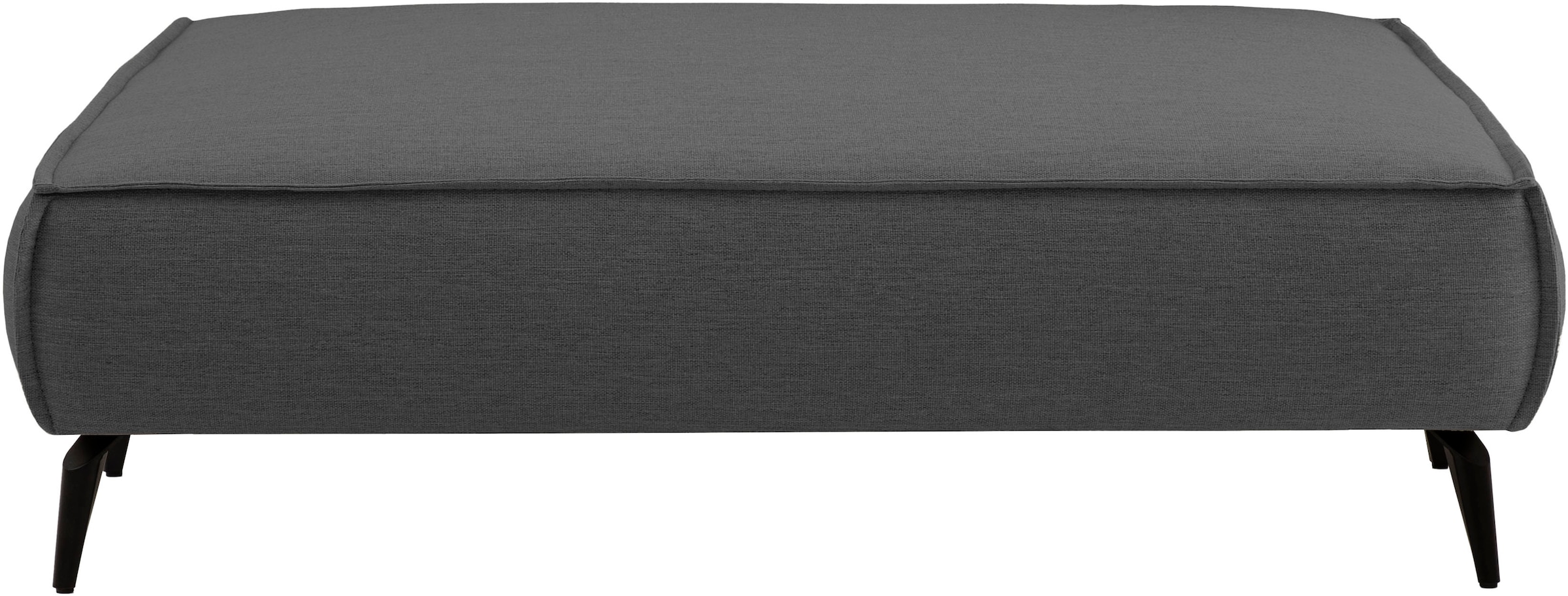 andas Hocker »TVINNU, mit Kedernaht, Cord u. Flachgewebe« zur Serie TVINNU, gemütlicher Sitzkomfort, rechteckig, schwarze Füße